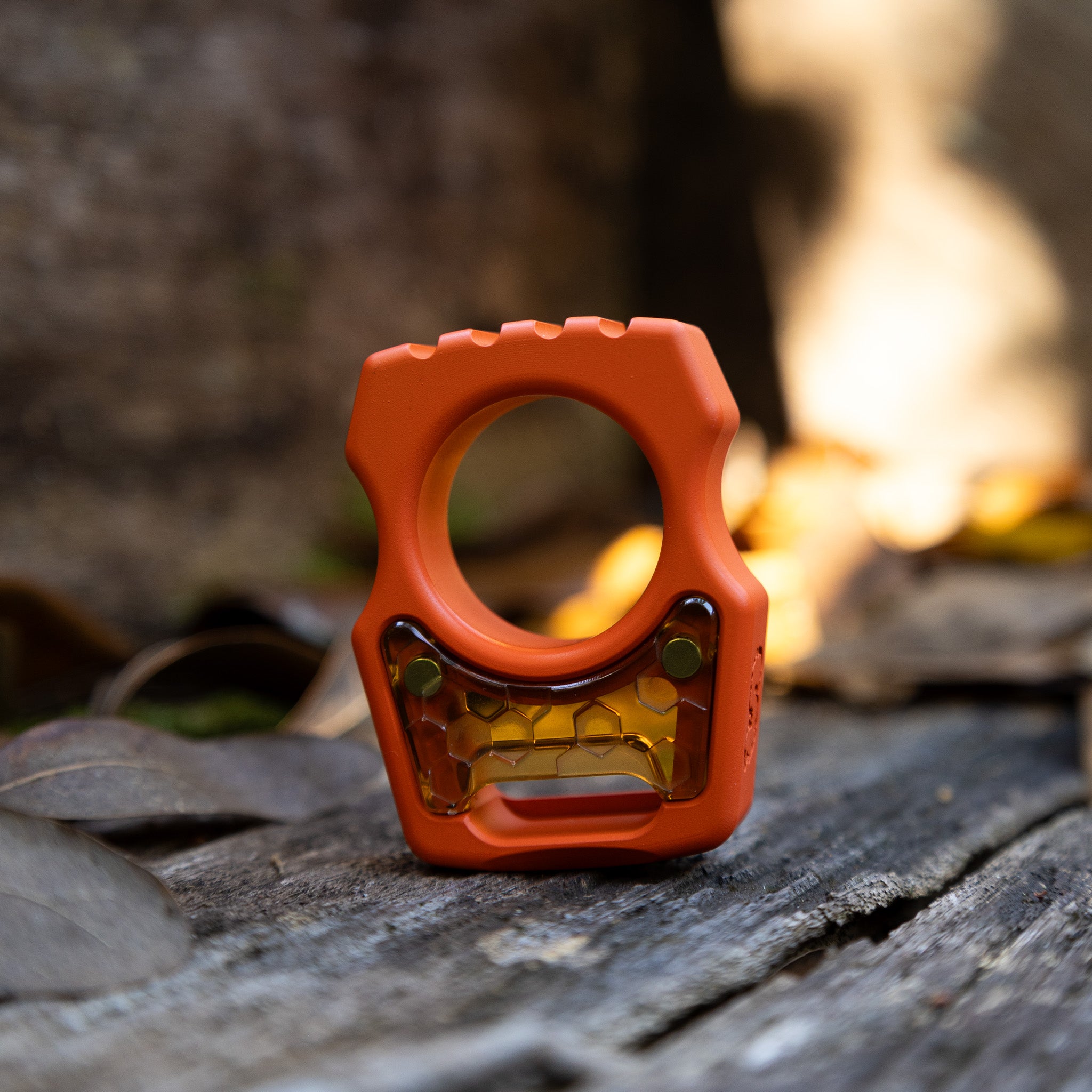 Semi-Custom Titanium Bottle Opener Keychain Swampy Whale Hunter Orange Cerakote