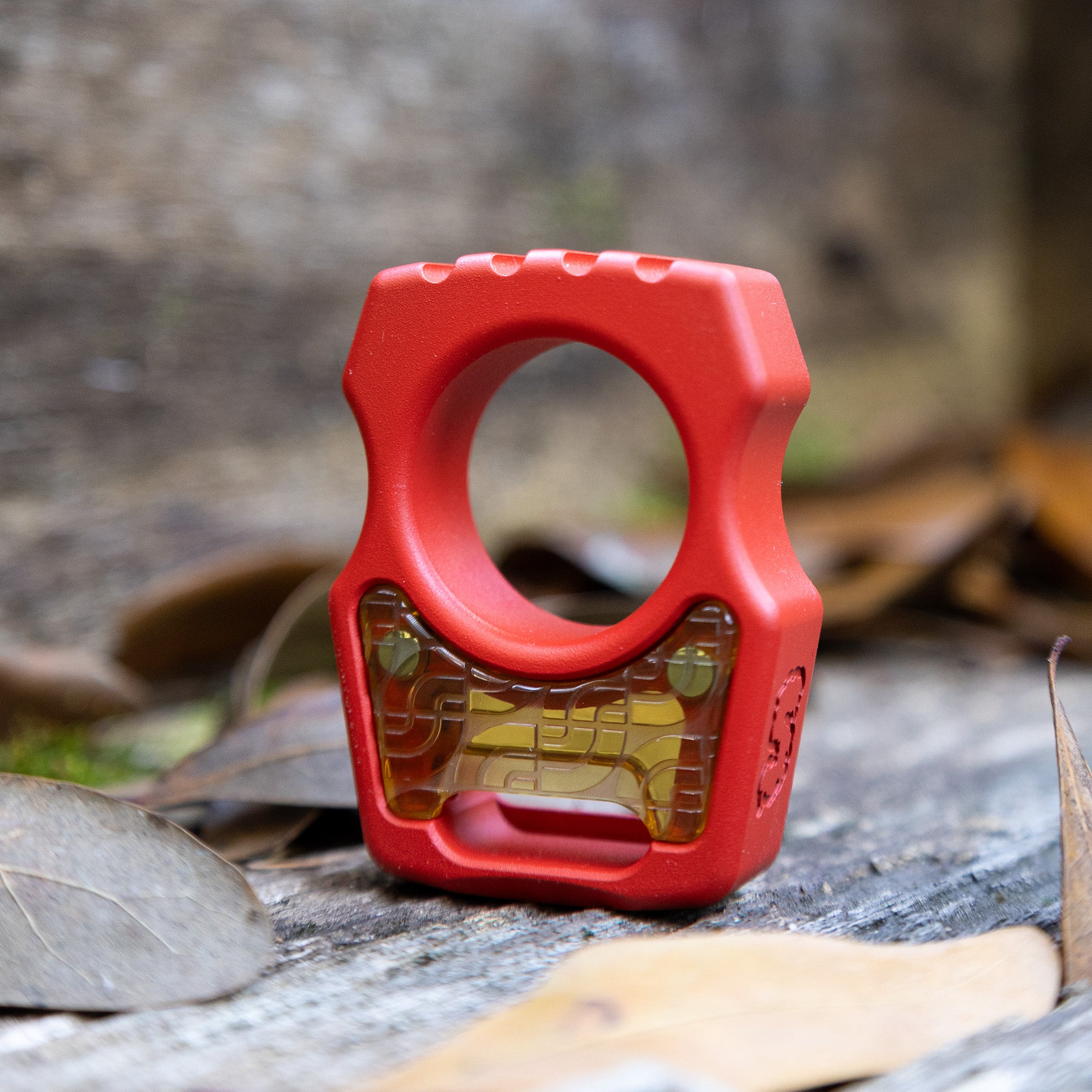 Semi-Custom Titanium EDC Keychain Swampy Whale Red Cerakote