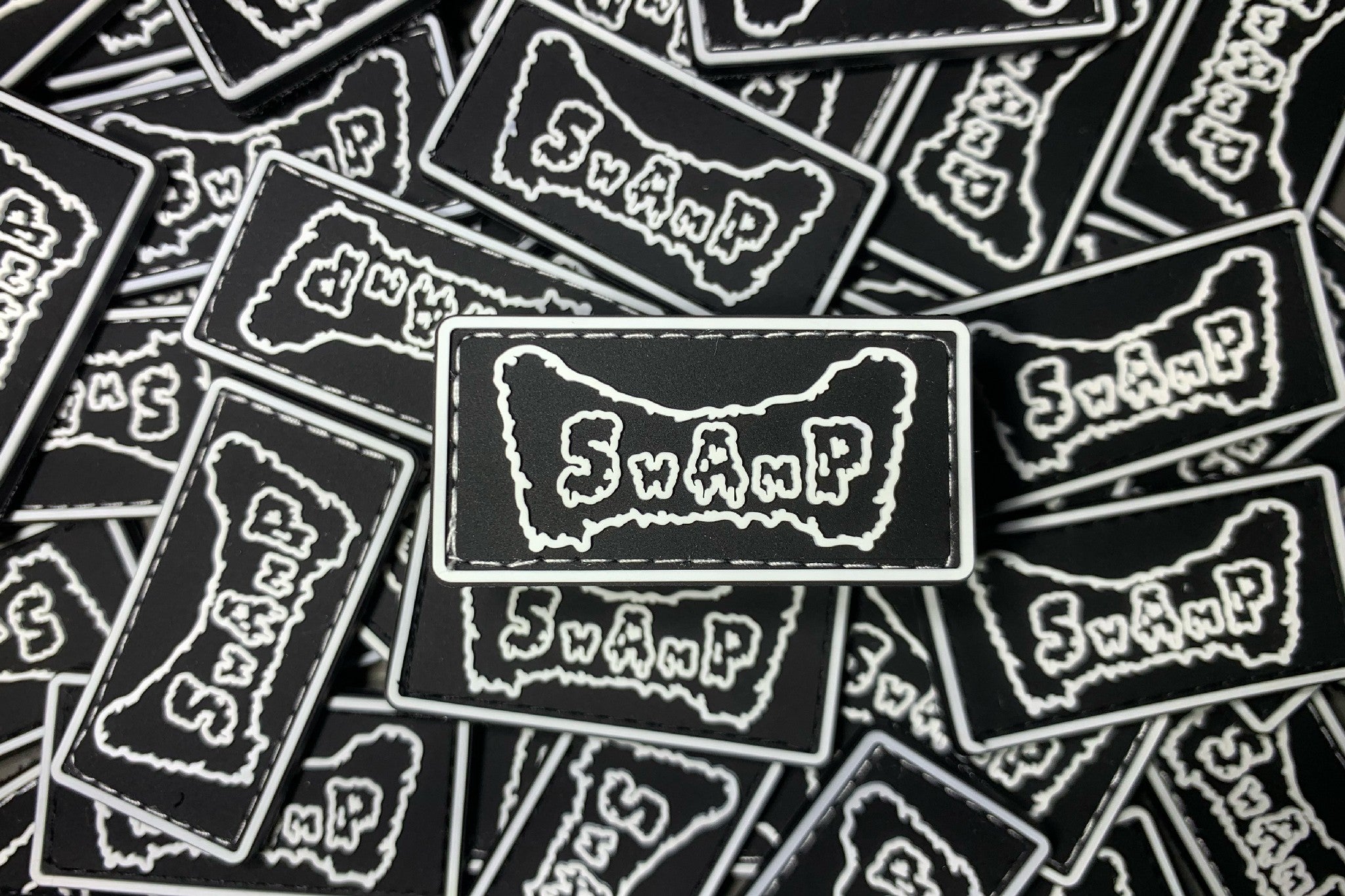 SWAMP Black & White Velcro Patch Set — PVC (2 pcs)