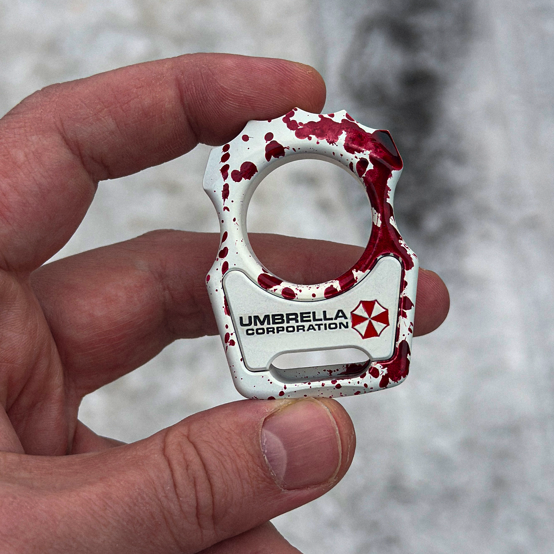Swampy Alligator Biohazard Edition Cerakote Bottle Opener Keychain