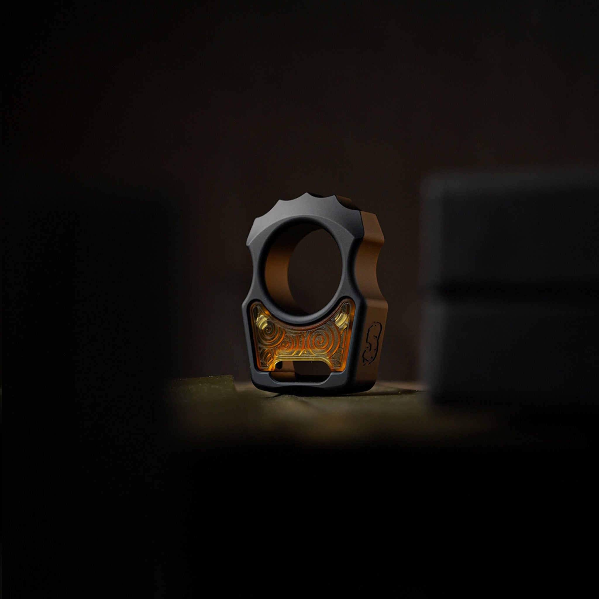 Set of Swampy Alligator EDC Bottle Opener Keychain & ULTEM Japanese Pattern Inlay