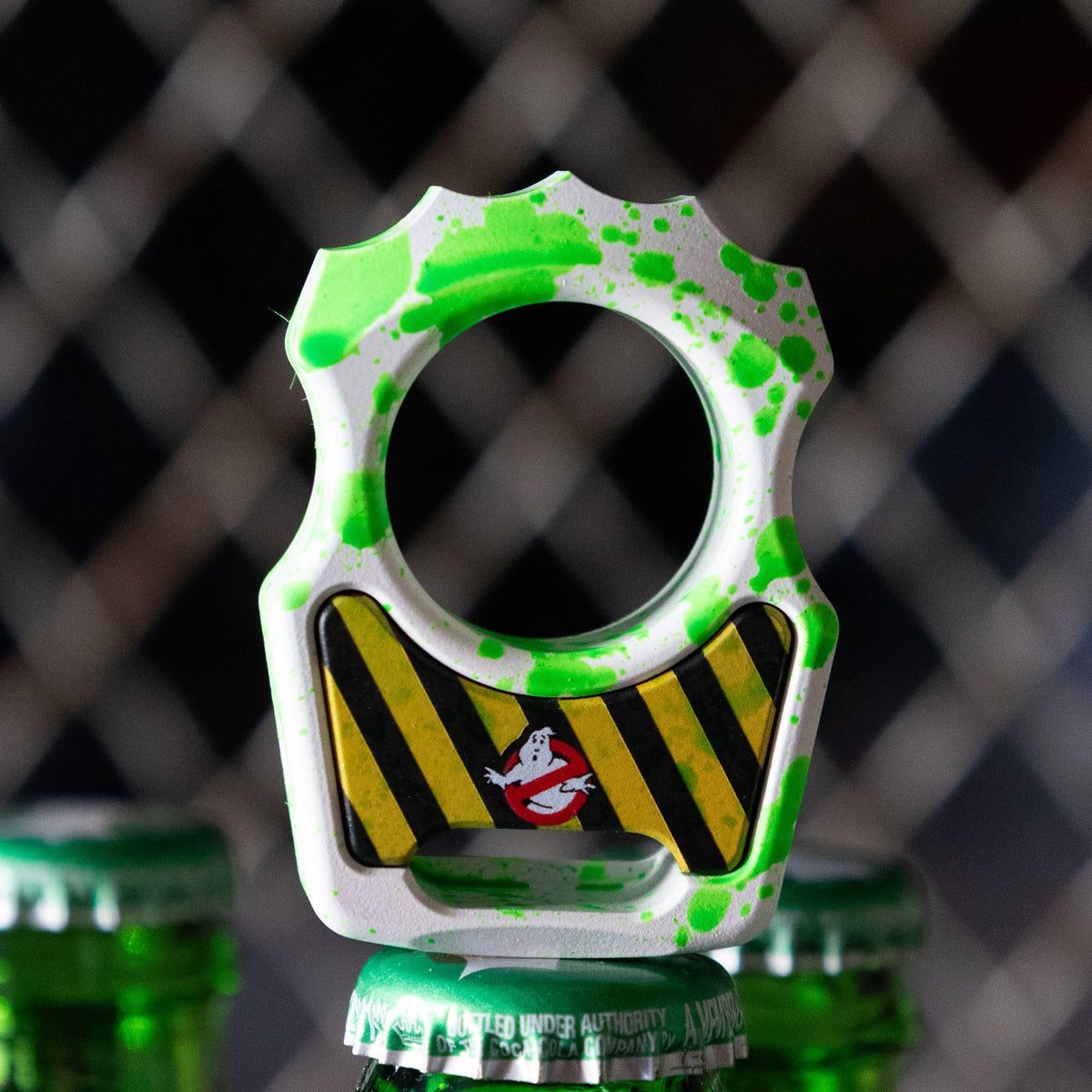 Swampy Alligator Ghostbusters Mark 1 Titanium Bottle Opener Keychain Cerakote