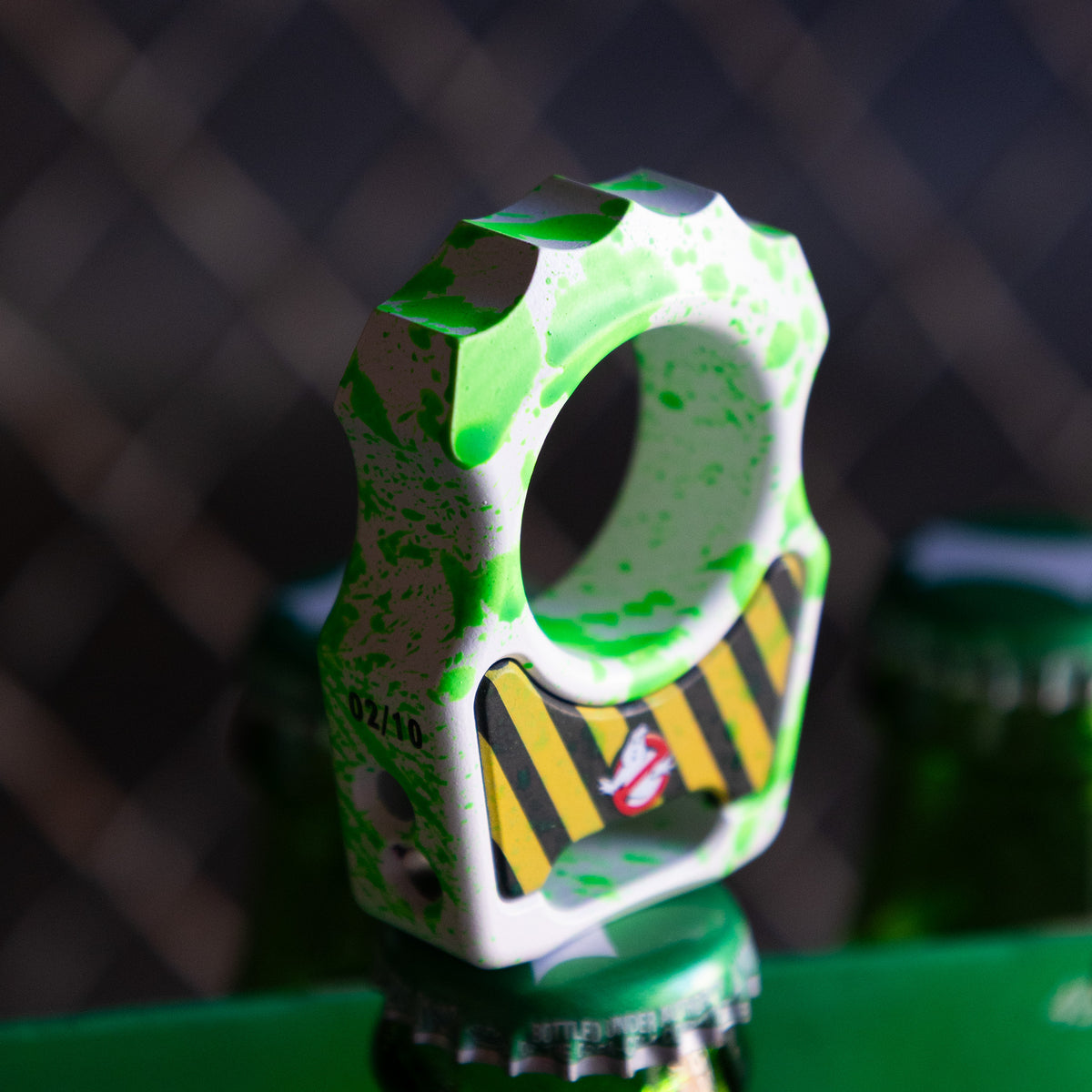 Swampy Alligator Ghostbusters Mark 1 Titanium Bottle Opener Keychain Cerakote