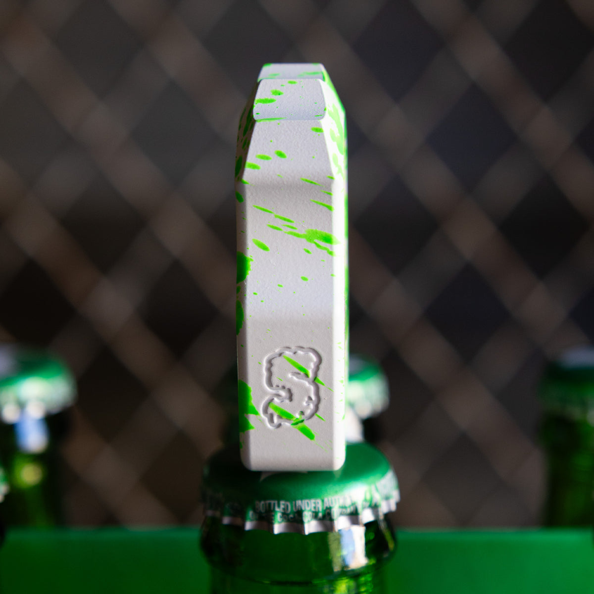 Swampy Alligator Ghostbusters Mark 1 Titanium Bottle Opener Keychain Cerakote
