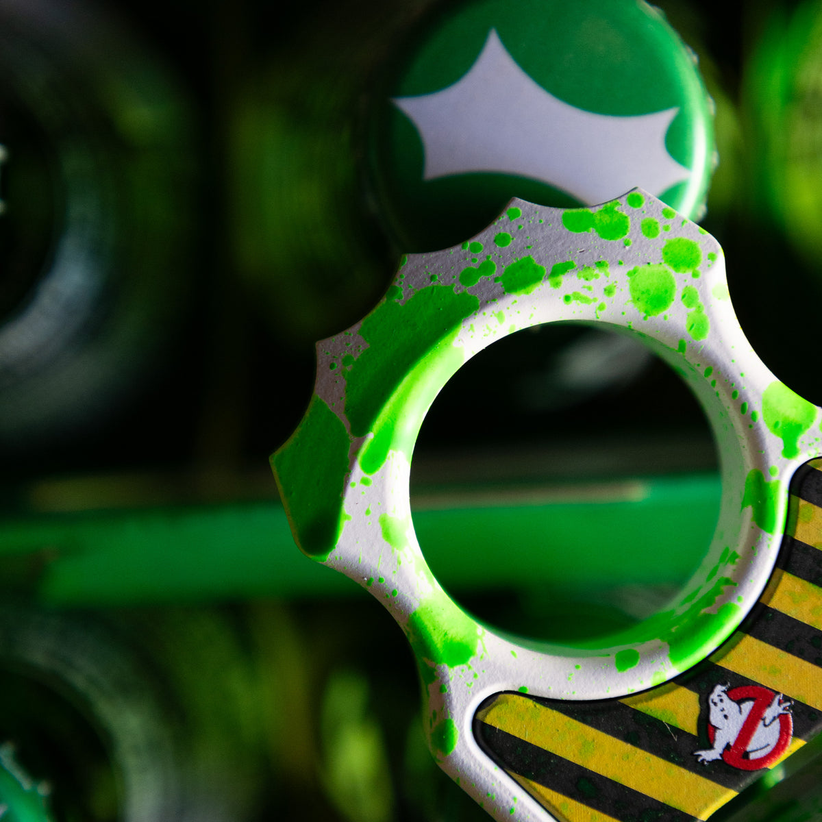 Swampy Alligator Ghostbusters Mark 1 Titanium Bottle Opener Keychain Cerakote