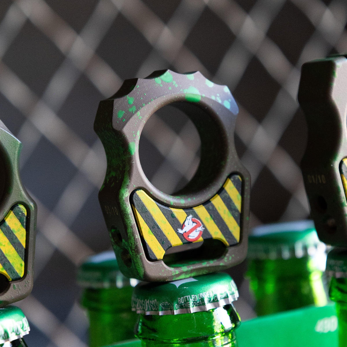 Swampy Alligator Ghostbusters Mark 2 Titanium Bottle Opener Keychain Cerakote