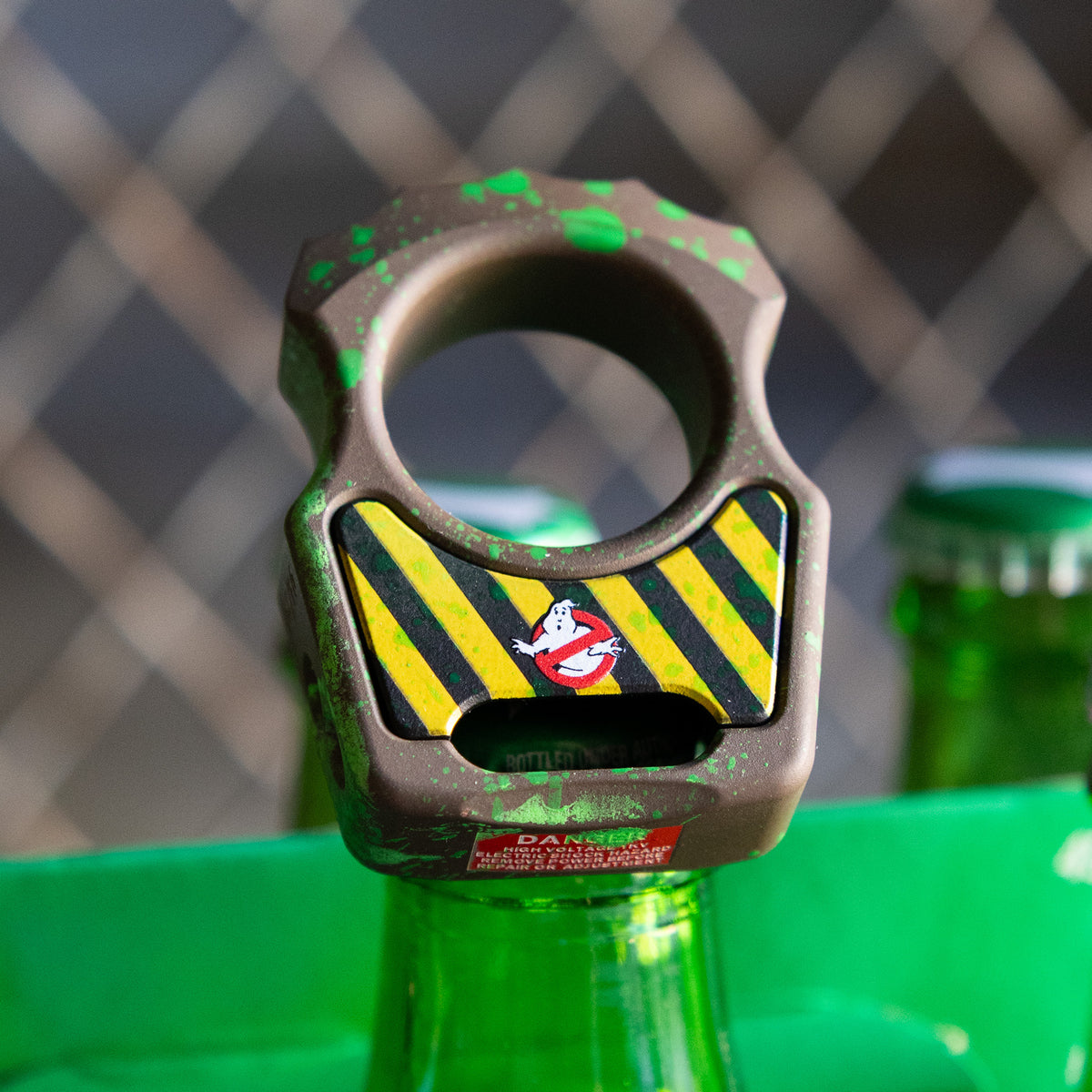 Swampy Alligator Ghostbusters Mark 2 Titanium Bottle Opener Keychain Cerakote