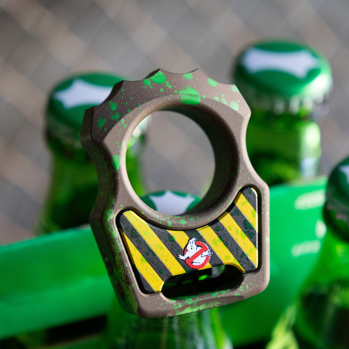 Swampy Alligator Ghostbusters Mark 2 Titanium Bottle Opener Keychain Cerakote