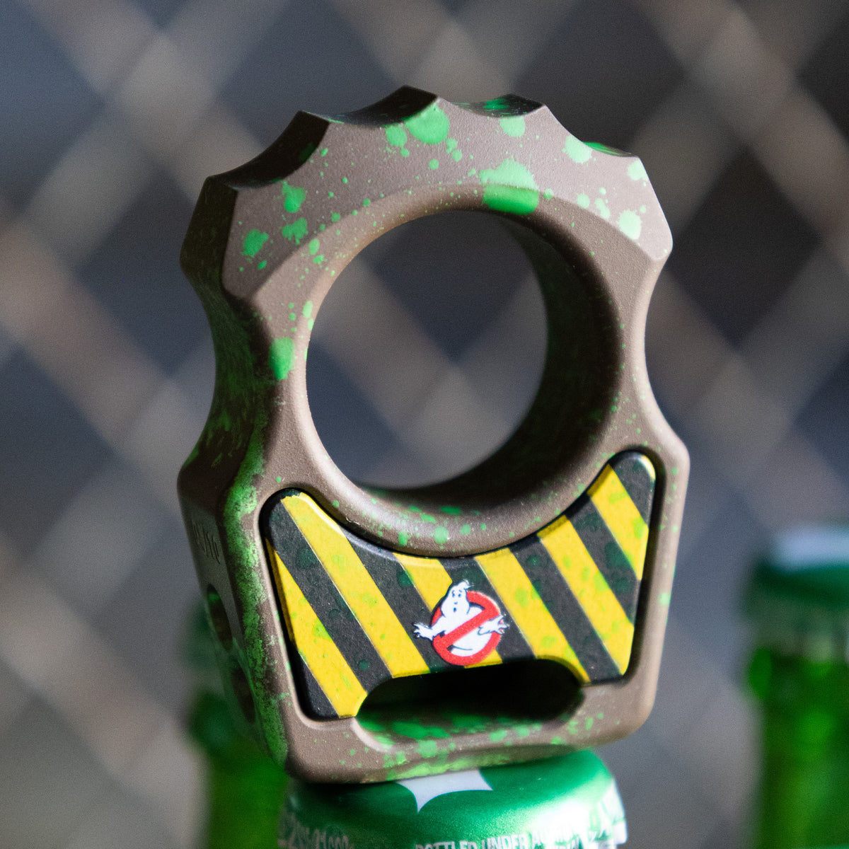 Swampy Alligator Ghostbusters Mark 2 Titanium Bottle Opener Keychain Cerakote