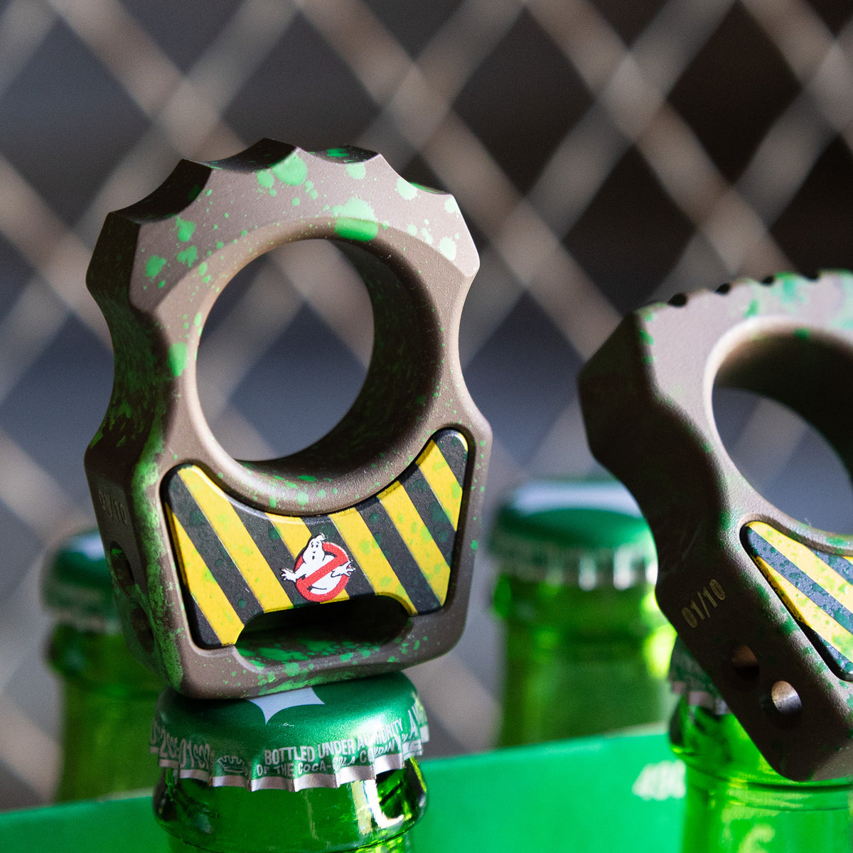 Swampy Alligator Ghostbusters Mark 2 Titanium Bottle Opener Keychain Cerakote