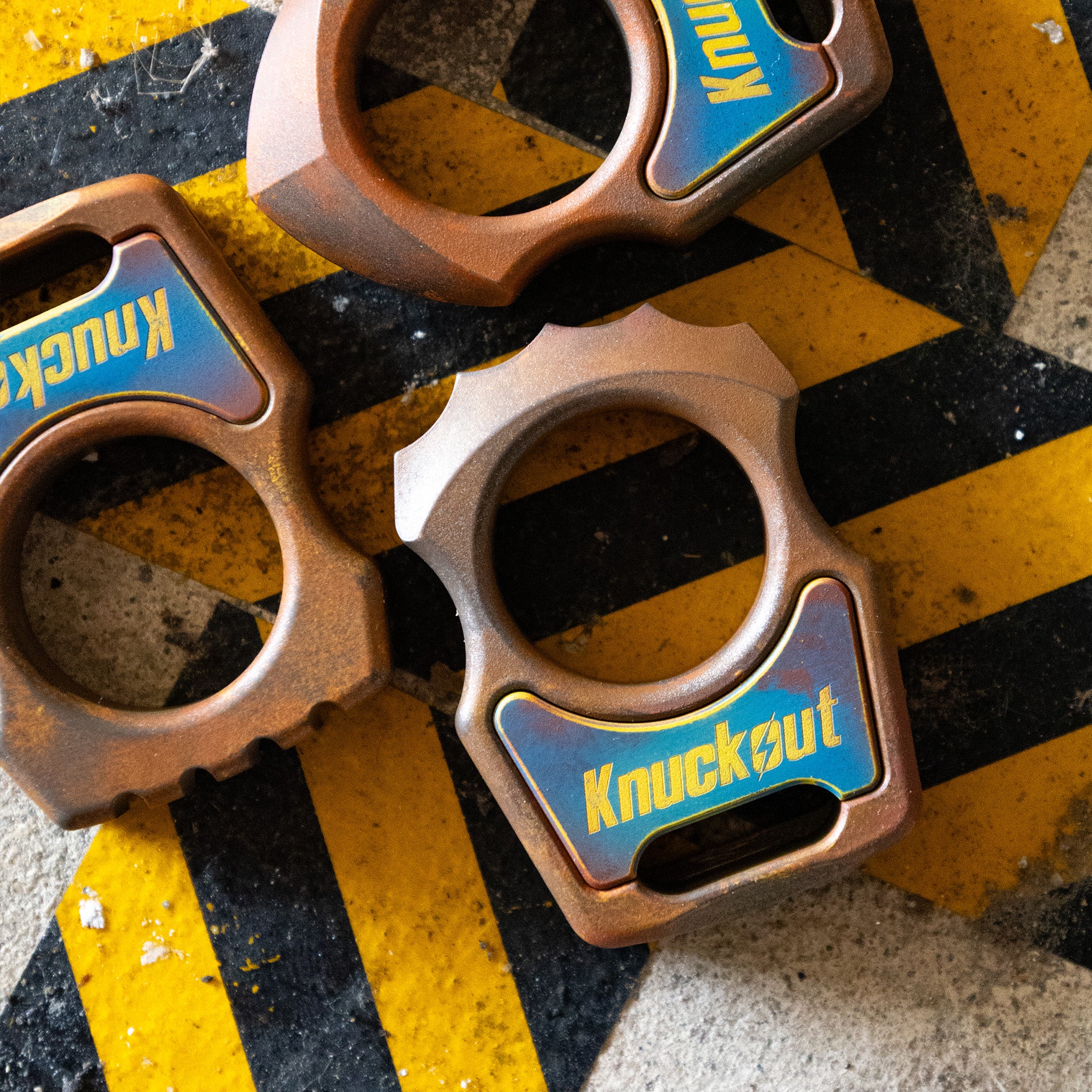 Swampy Alligator Knuckout Rusty Cerakote Bottle Opener Keychain