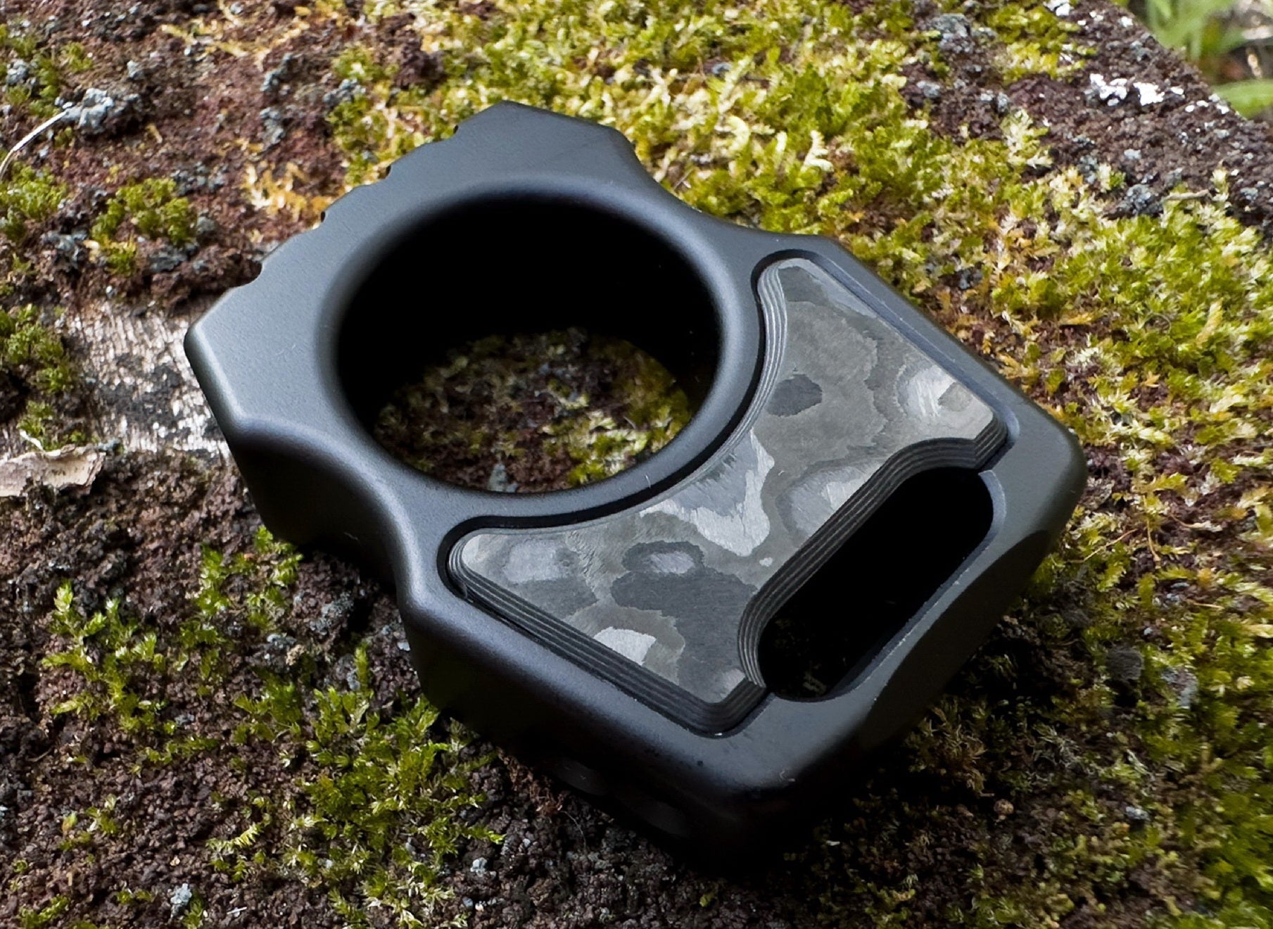 Carbon Fiber Black Camo Inlay for Swampy Custom Keychains