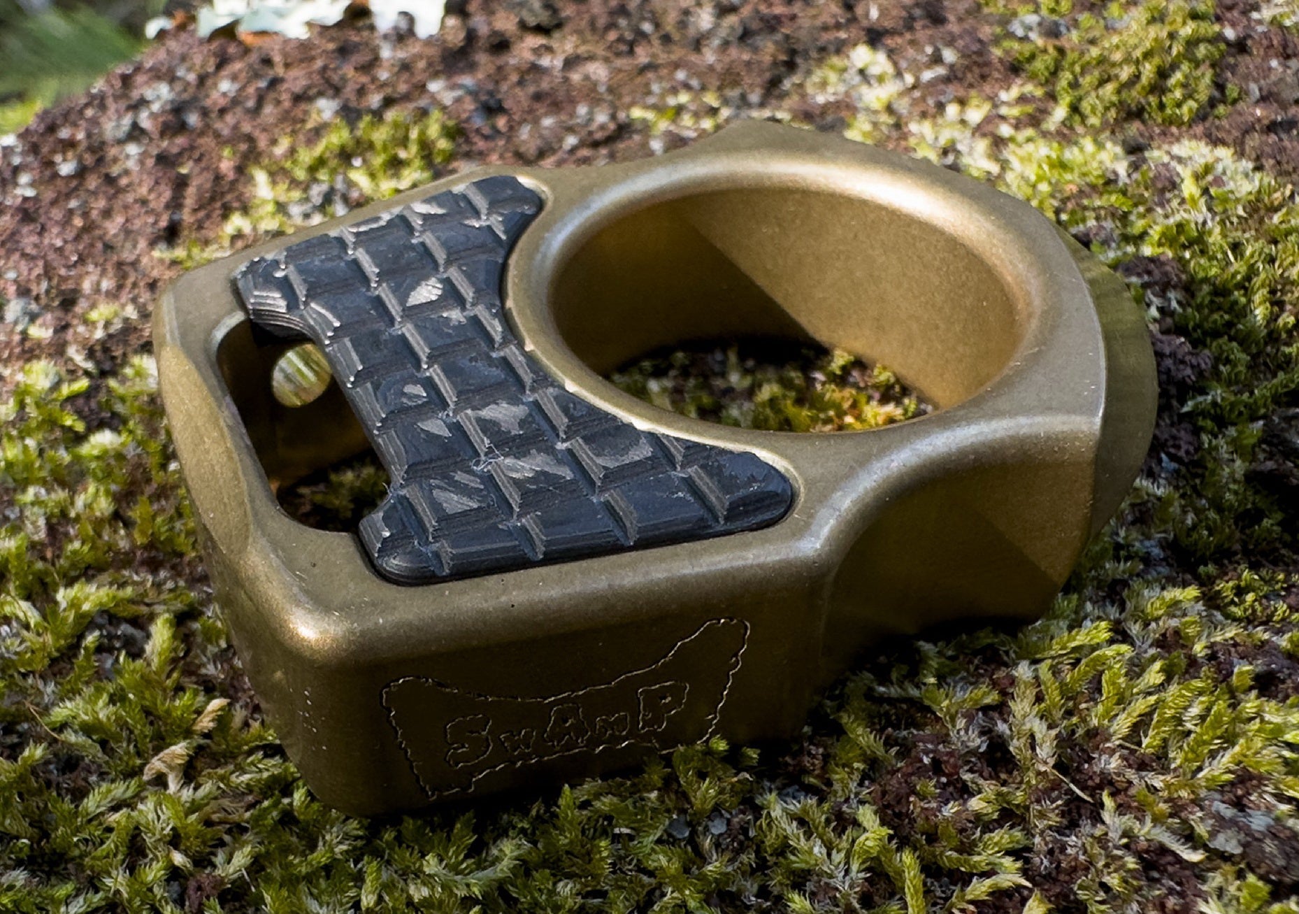 Carbon Fiber Black Camo Frag Pattern Inlay for Swampy Custom Keychains