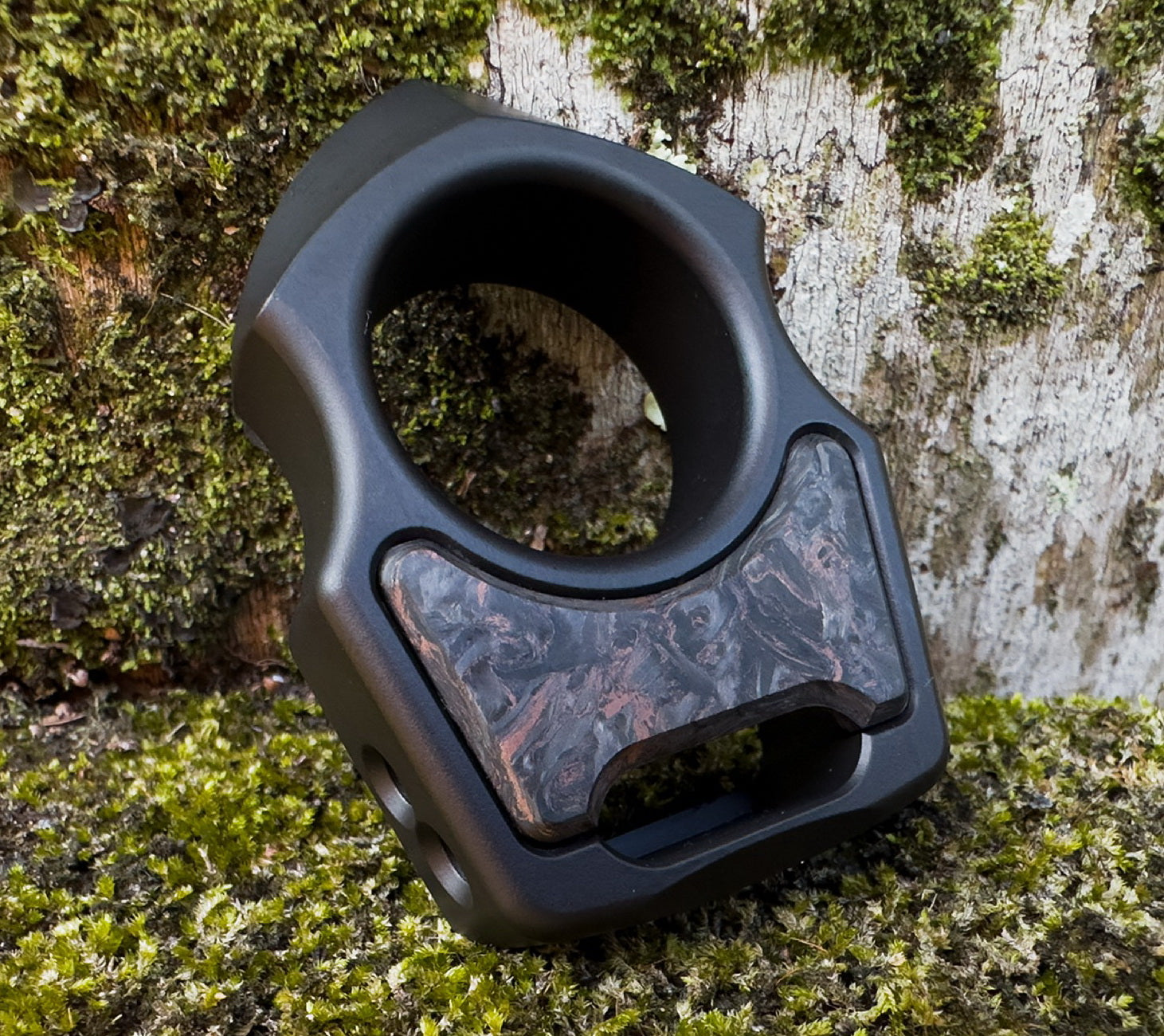 Carbon Fiber Dark Matter Copper Inlay for Swampy Custom Keychains