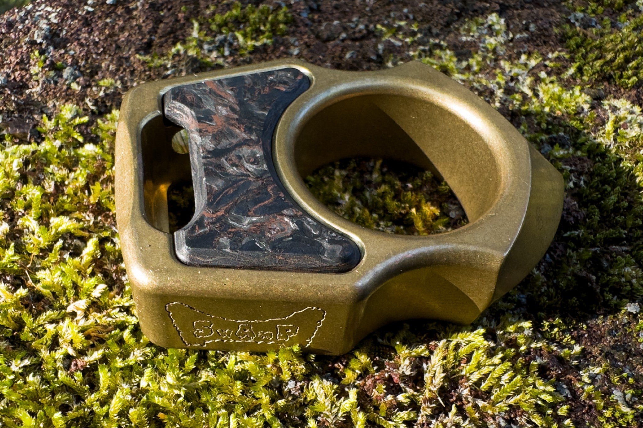 Carbon Fiber Dark Matter Copper Inlay for Swampy Custom Keychains