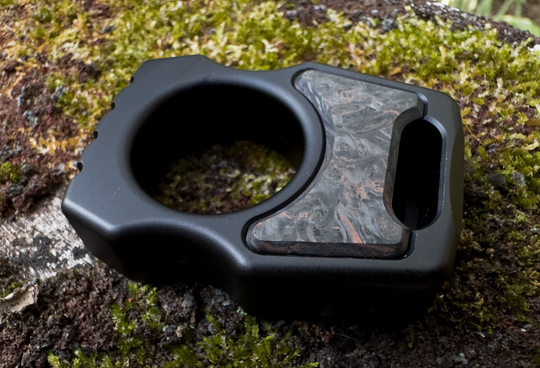 Carbon Fiber Dark Matter Copper Inlay for Swampy Custom Keychains