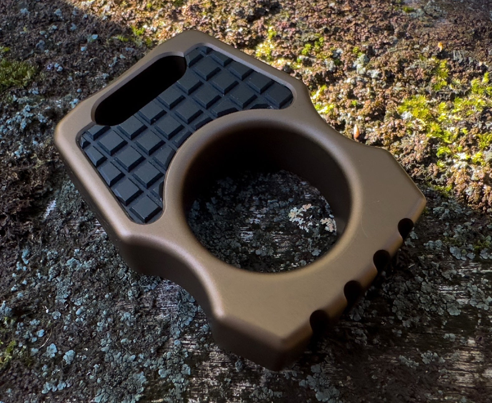 Aluminum Black Anodized Frag Pattern Inlay for Swampy Custom Keychains