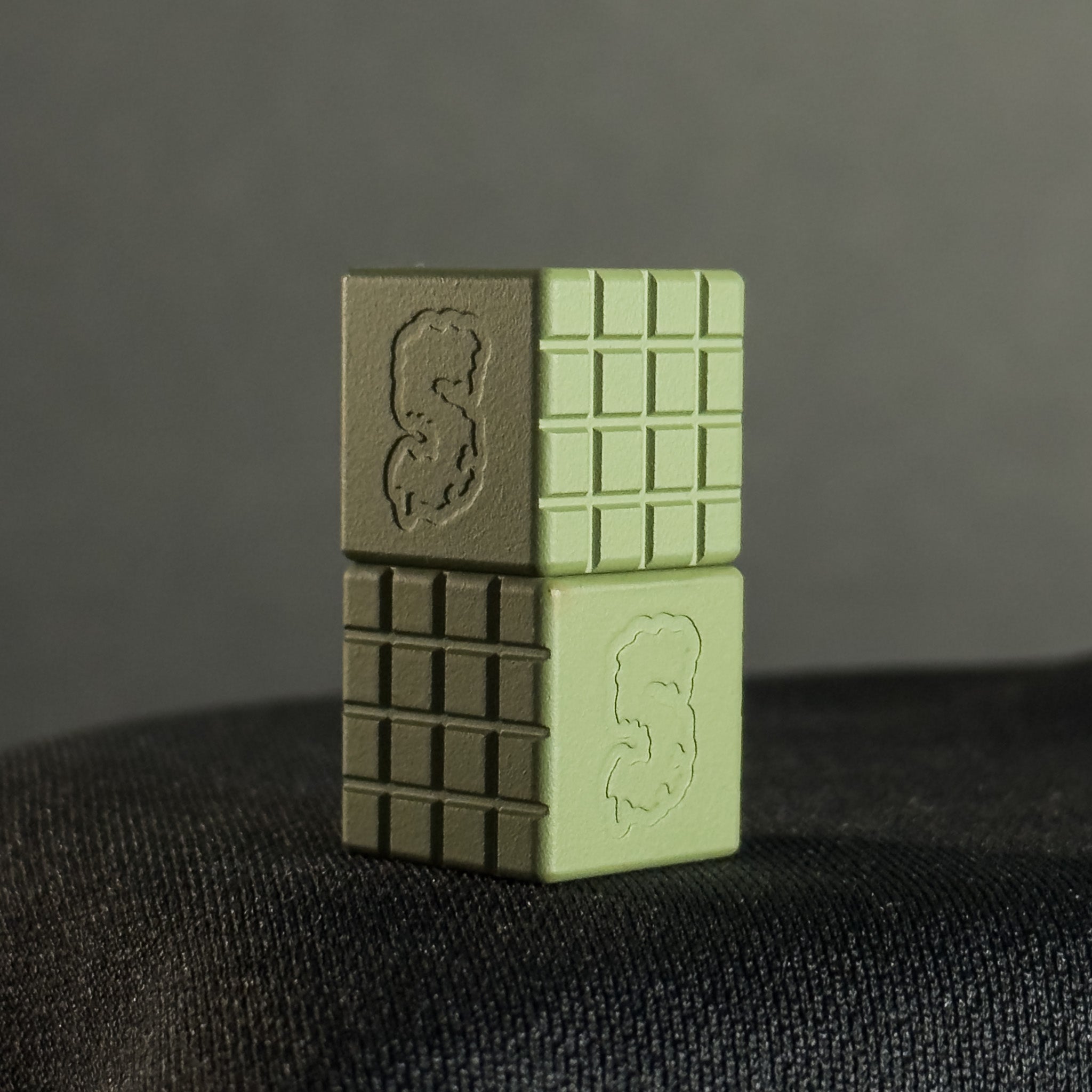 Cube Paracord Bead — Frag Pattern in MultiCam Dark Green Cerakote