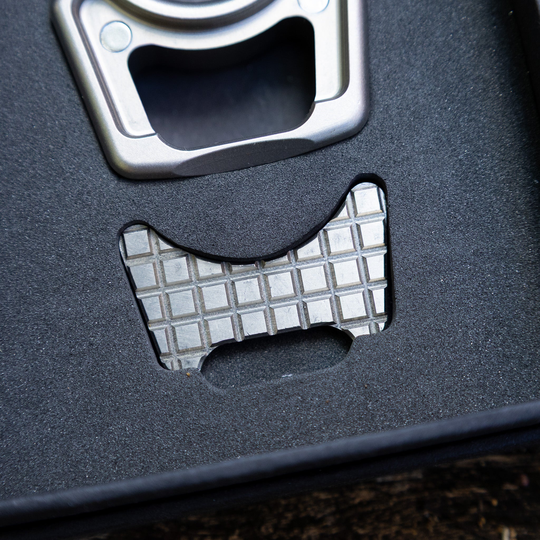Titanium Sandblasted Frag Pattern Inlay for Swampy Custom Keychains