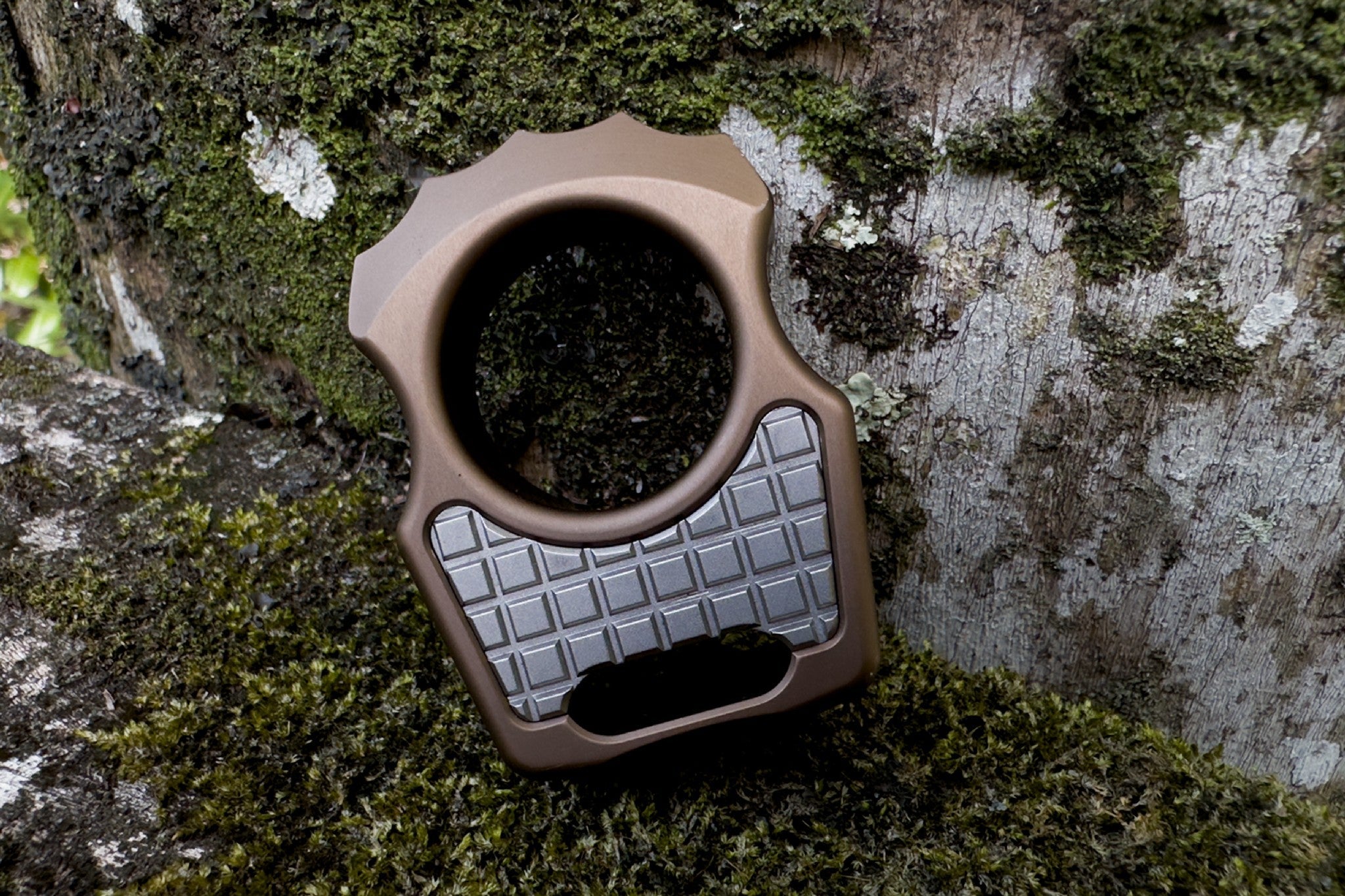 Titanium Sandblasted Frag Pattern Inlay for Swampy Custom Keychains