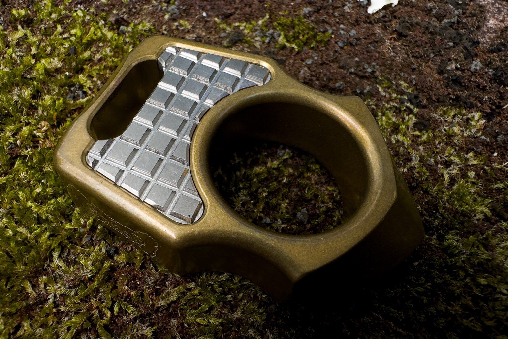 Titanium Sandblasted Frag Pattern Inlay for Swampy Custom Keychains