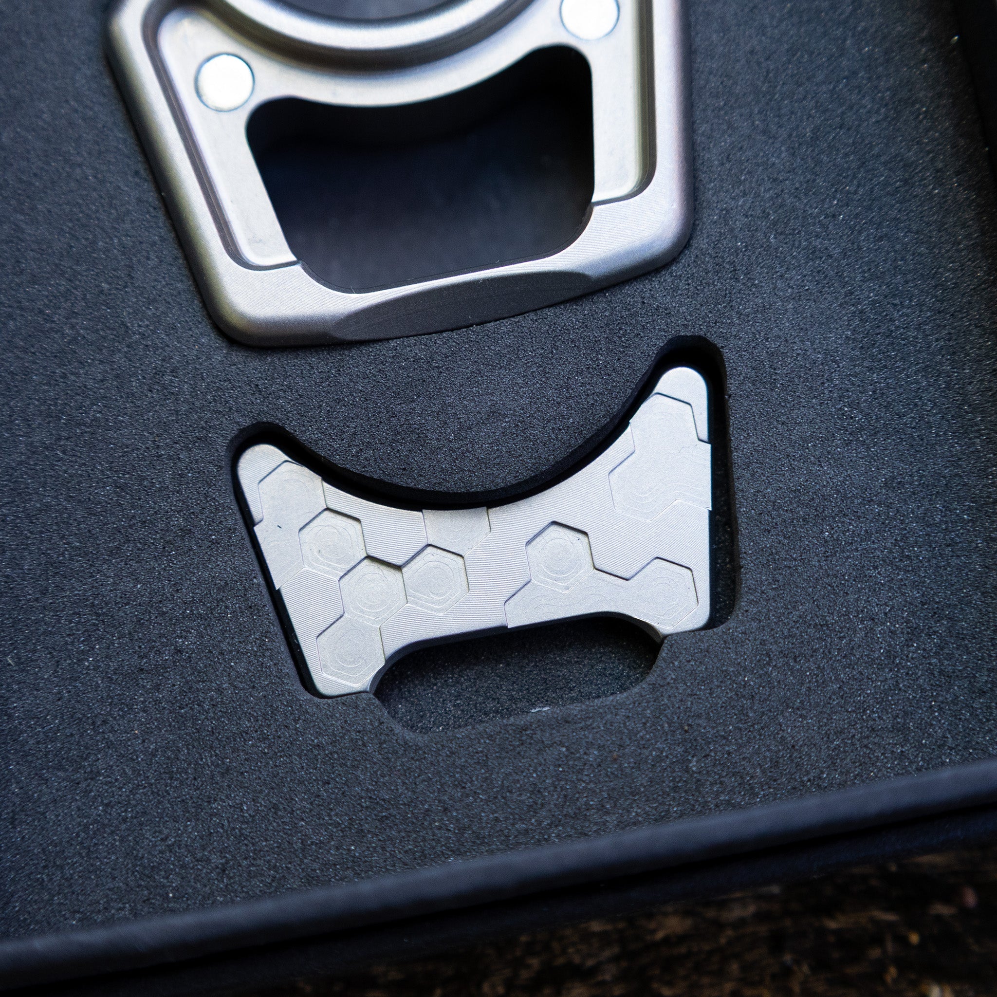 Titanium Honeycomb Mark 2 Inlay for Swampy Custom Keychains