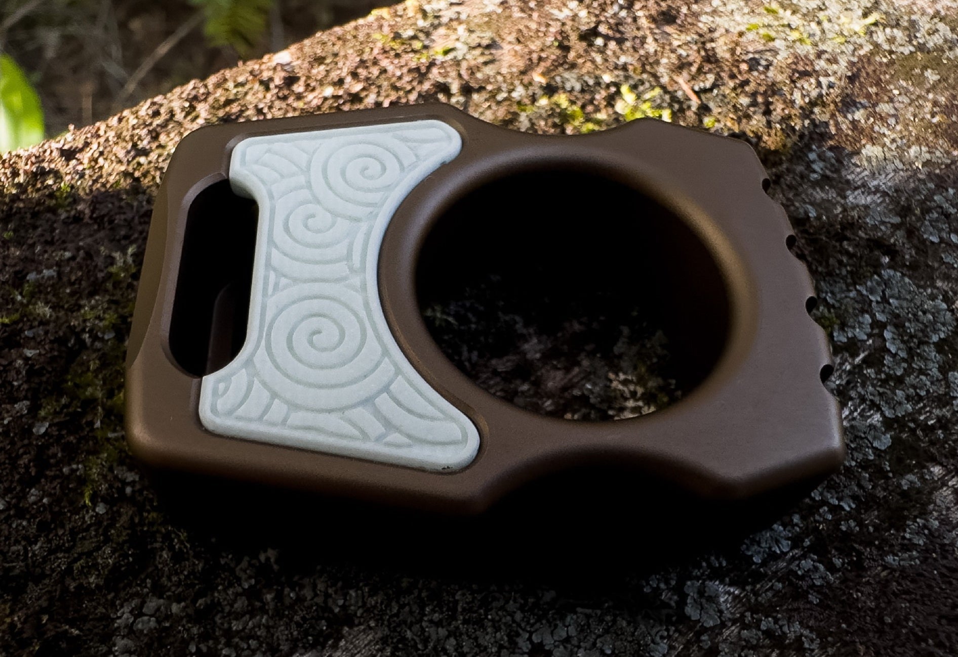 G-10 White Japanese Pattern Inlay for Swampy Custom Keychains