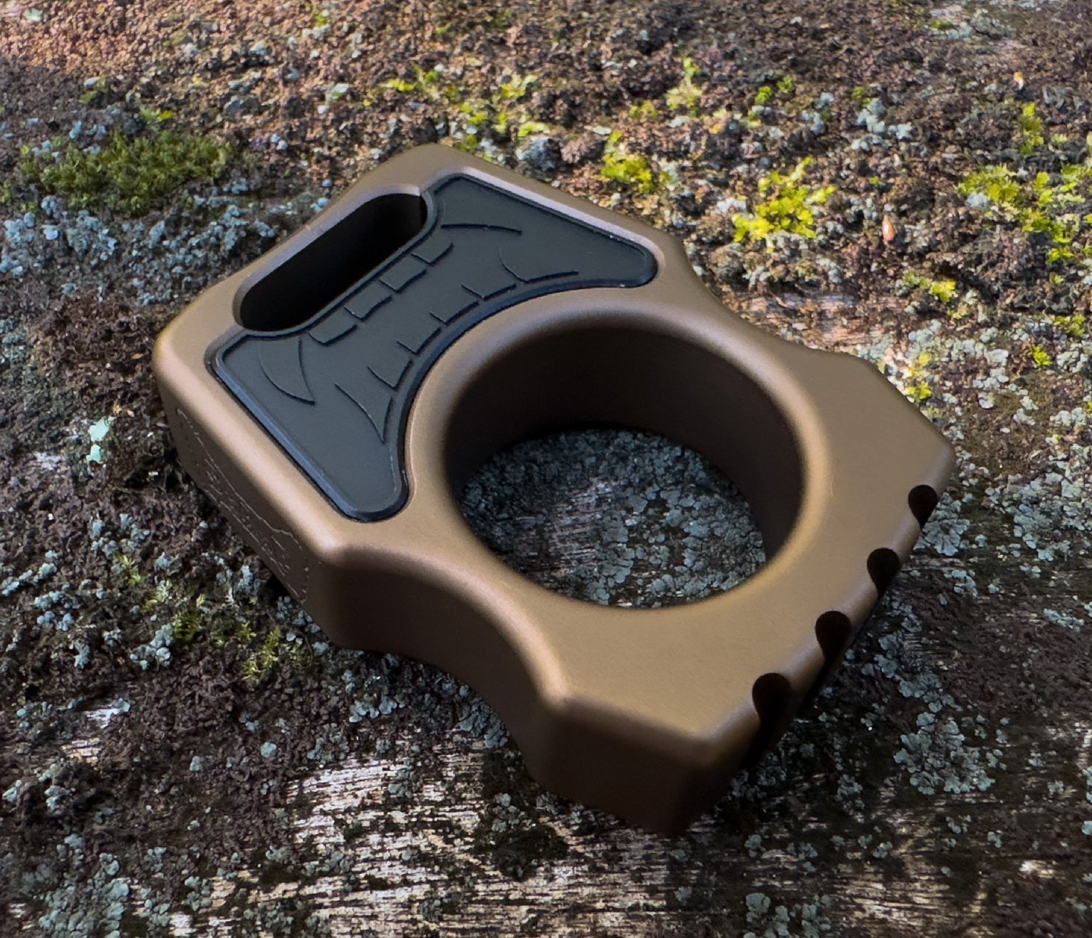 Aluminum Black Anodized Mengu Mempo Inlay for Swampy Custom Keychains