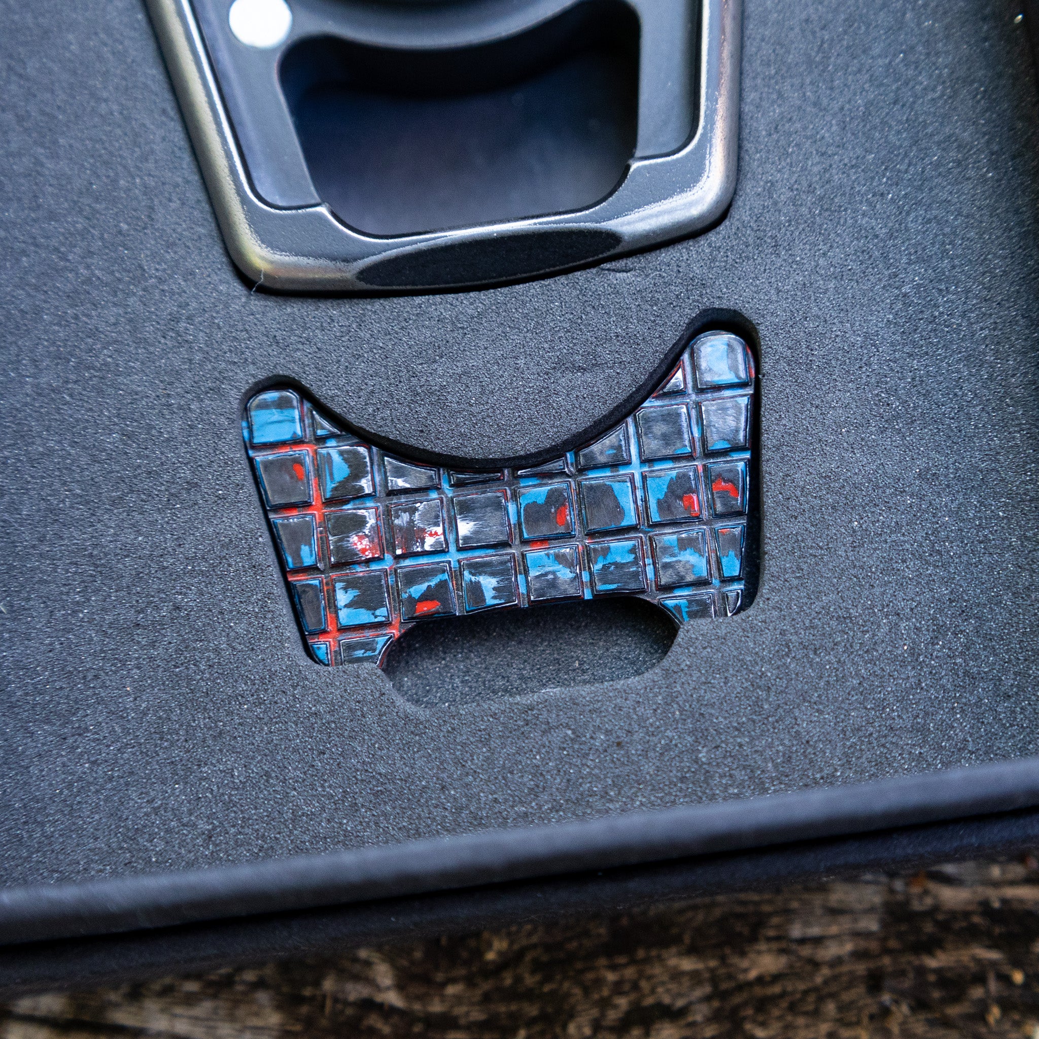 Carbon Fiber Nebula Frag Pattern Inlay for Swampy Custom Keychains