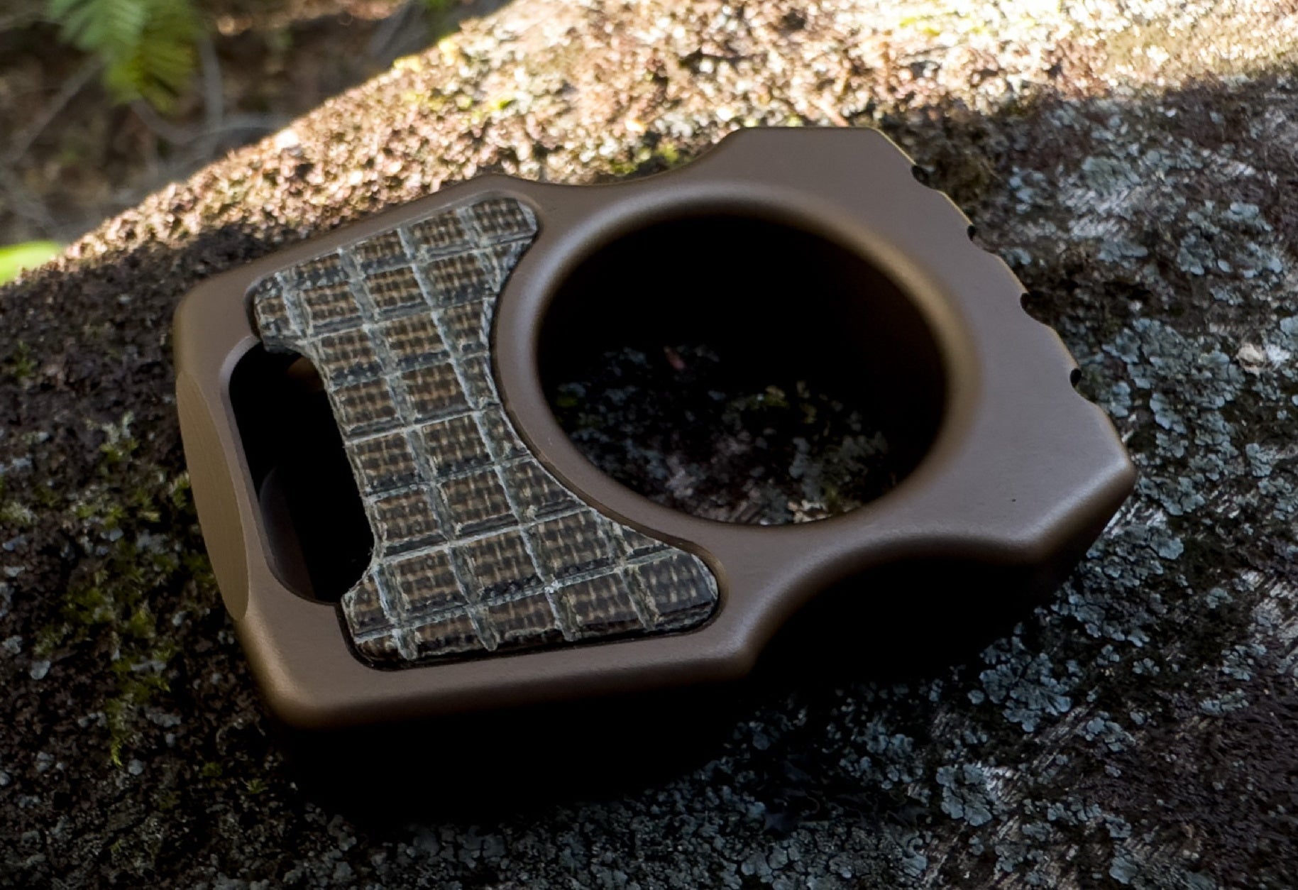 OD Green Canvas Micarta Frag Pattern Inlay for Swampy Custom Keychains