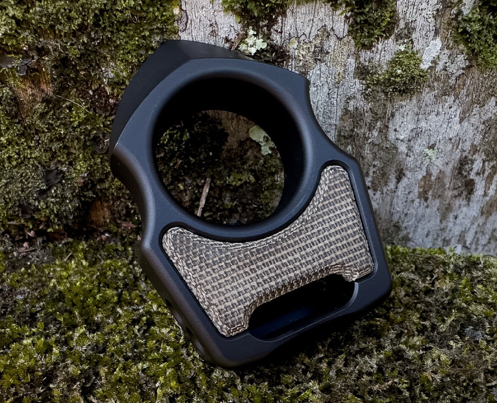 OD Green Canvas Micarta Inlay for Swampy Custom Keychains