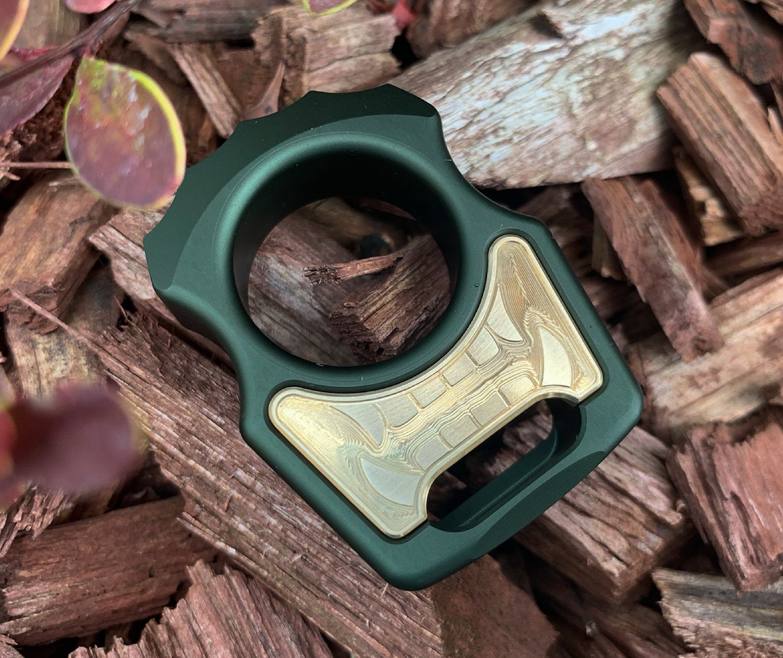 Brass Mengu Mempo Inlay for Swampy Custom Keychains