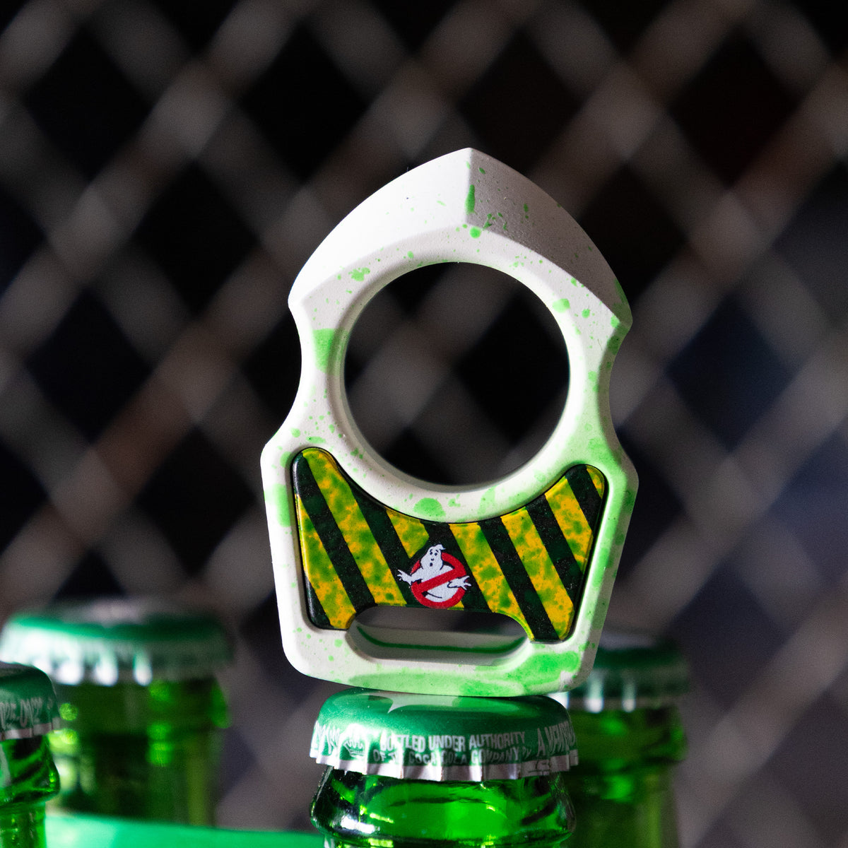 Swampy Shark Ghostbusters Mark 1 Titanium Bottle Opener Keychain Cerakote
