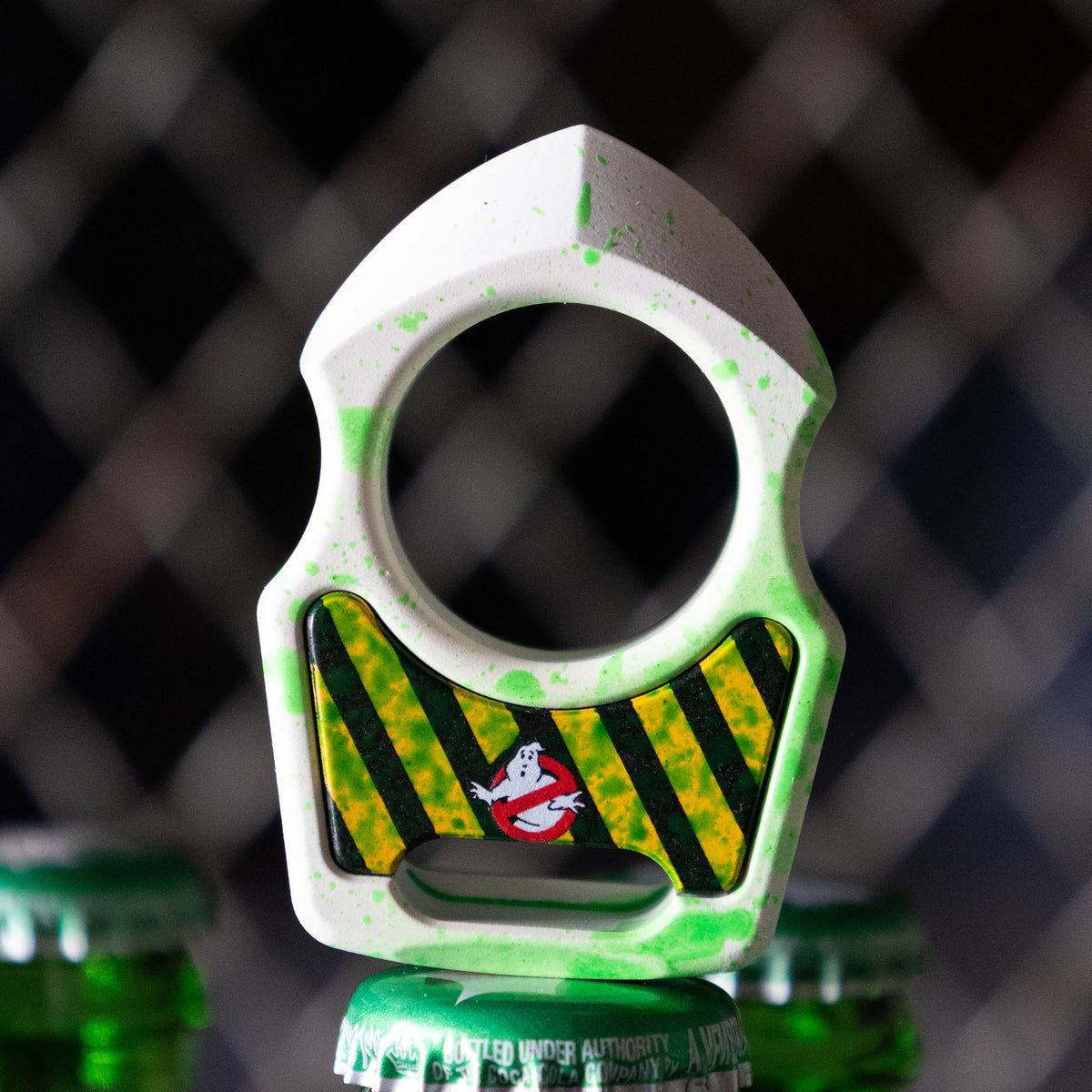 Swampy Shark Ghostbusters Mark 1 Titanium Bottle Opener Keychain Cerakote