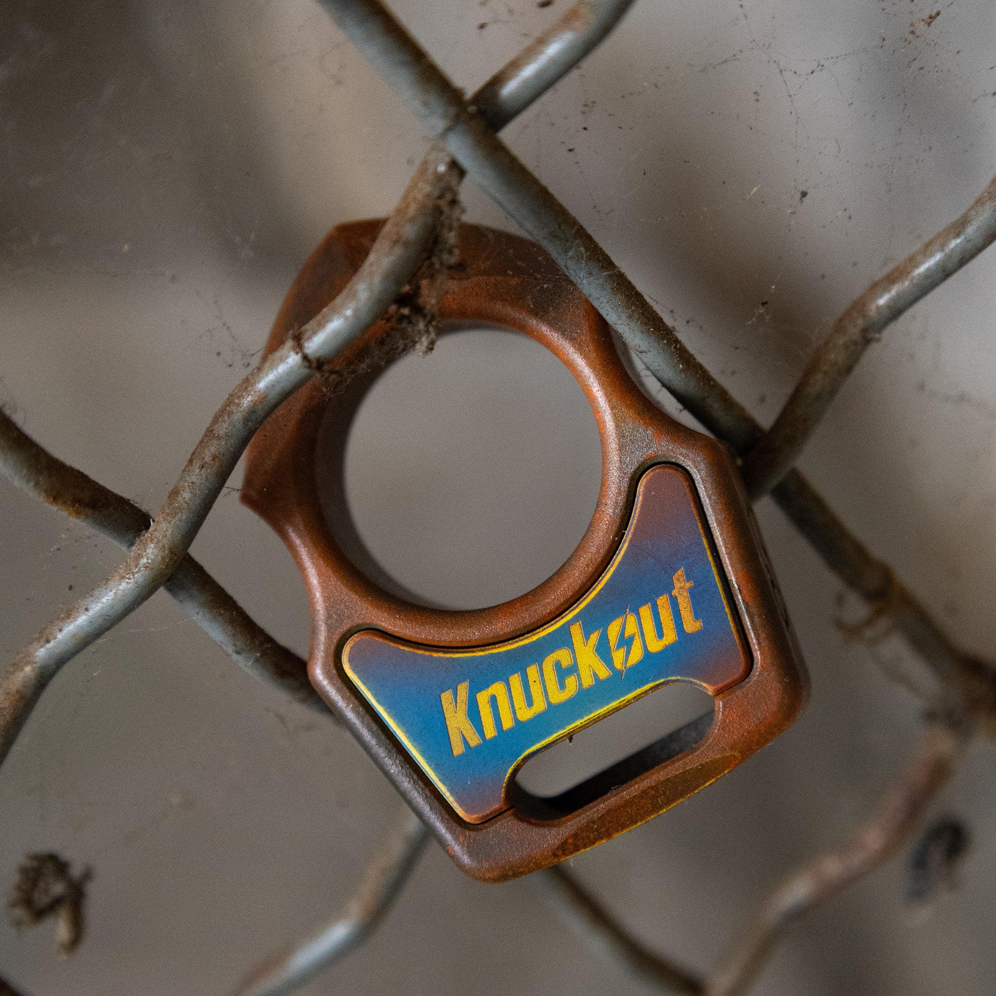 Swampy Shark Knuckout Rusty Cerakote Bottle Opener Keychain
