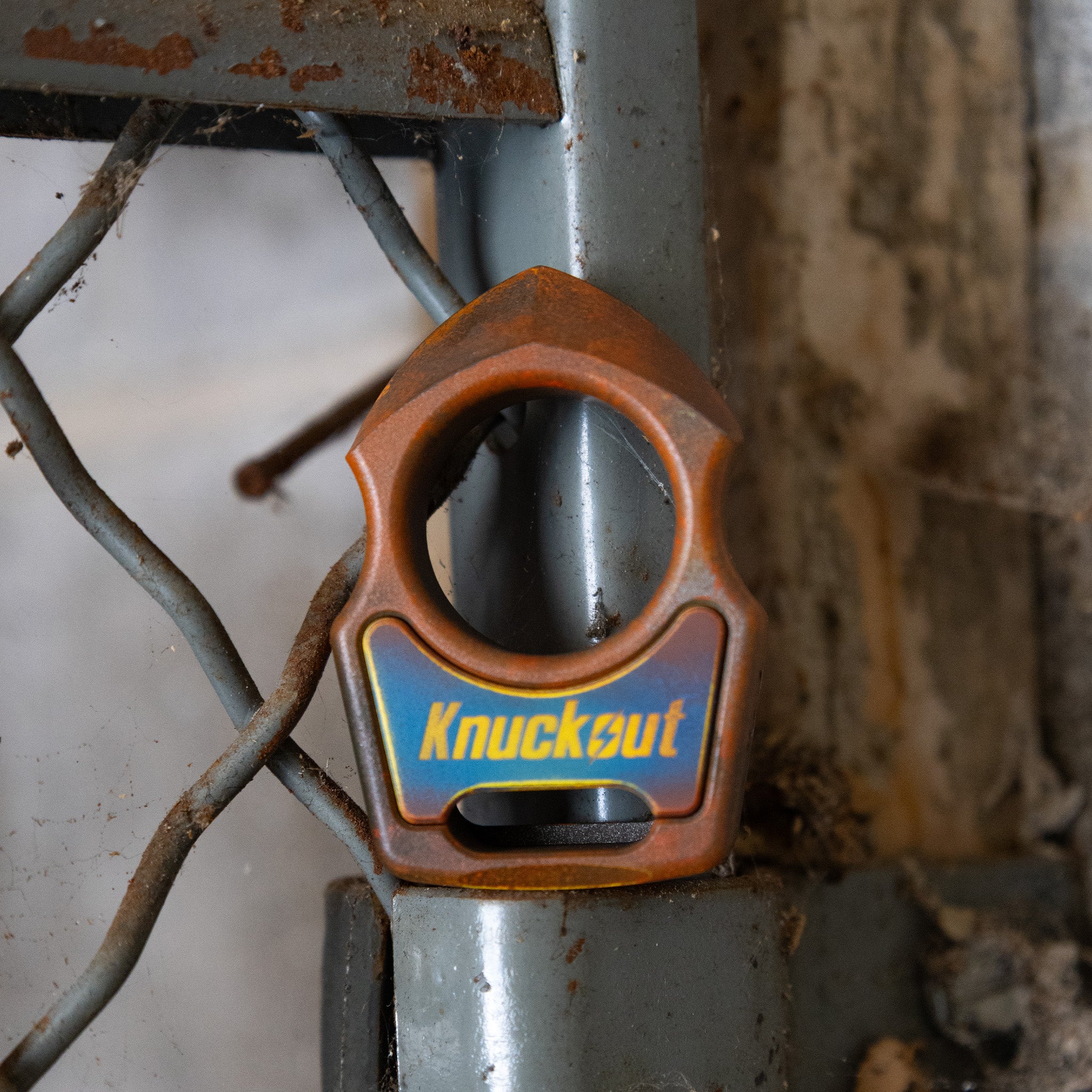 Swampy Shark Knuckout Rusty Cerakote Bottle Opener Keychain
