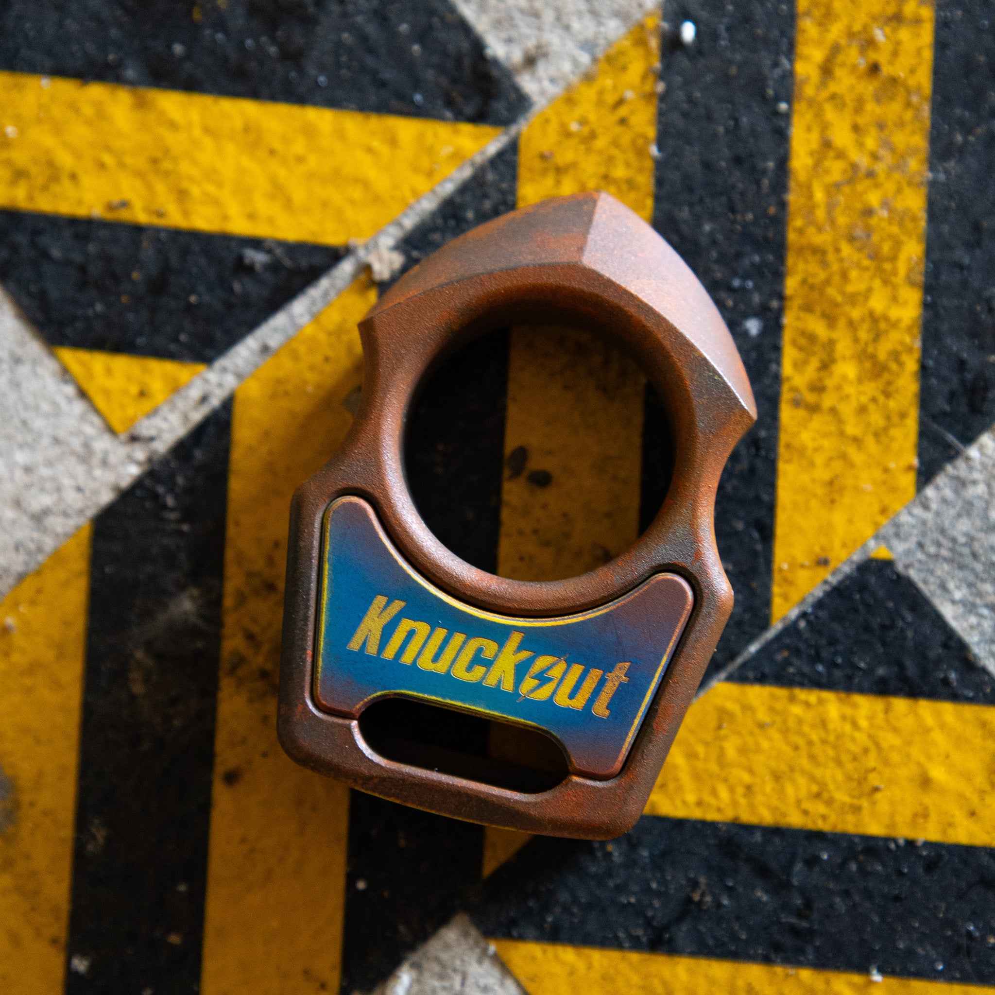 Swampy Shark Knuckout Rusty Cerakote Bottle Opener Keychain