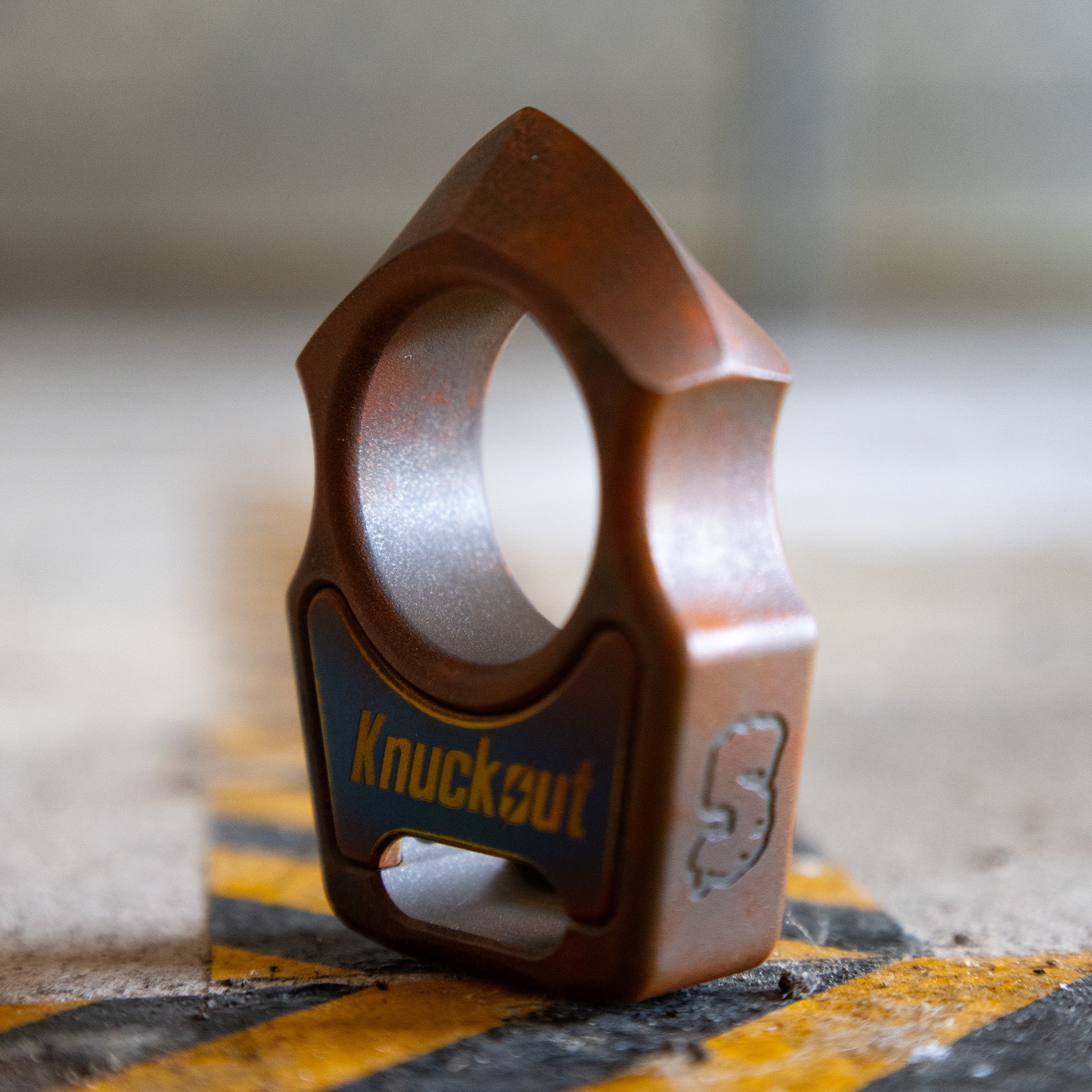 Swampy Shark Knuckout Rusty Cerakote Bottle Opener Keychain