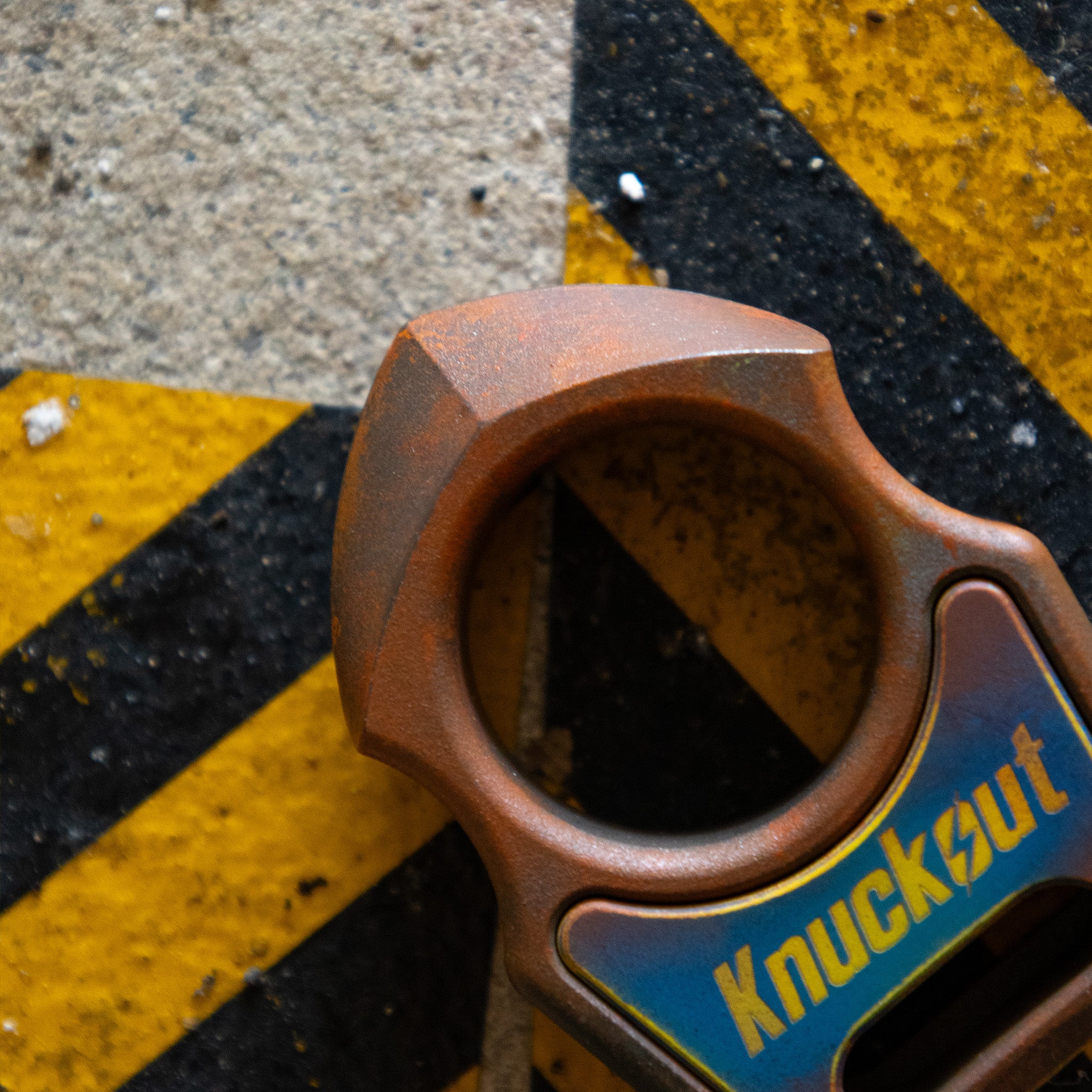 Swampy Shark Knuckout Rusty Cerakote Bottle Opener Keychain
