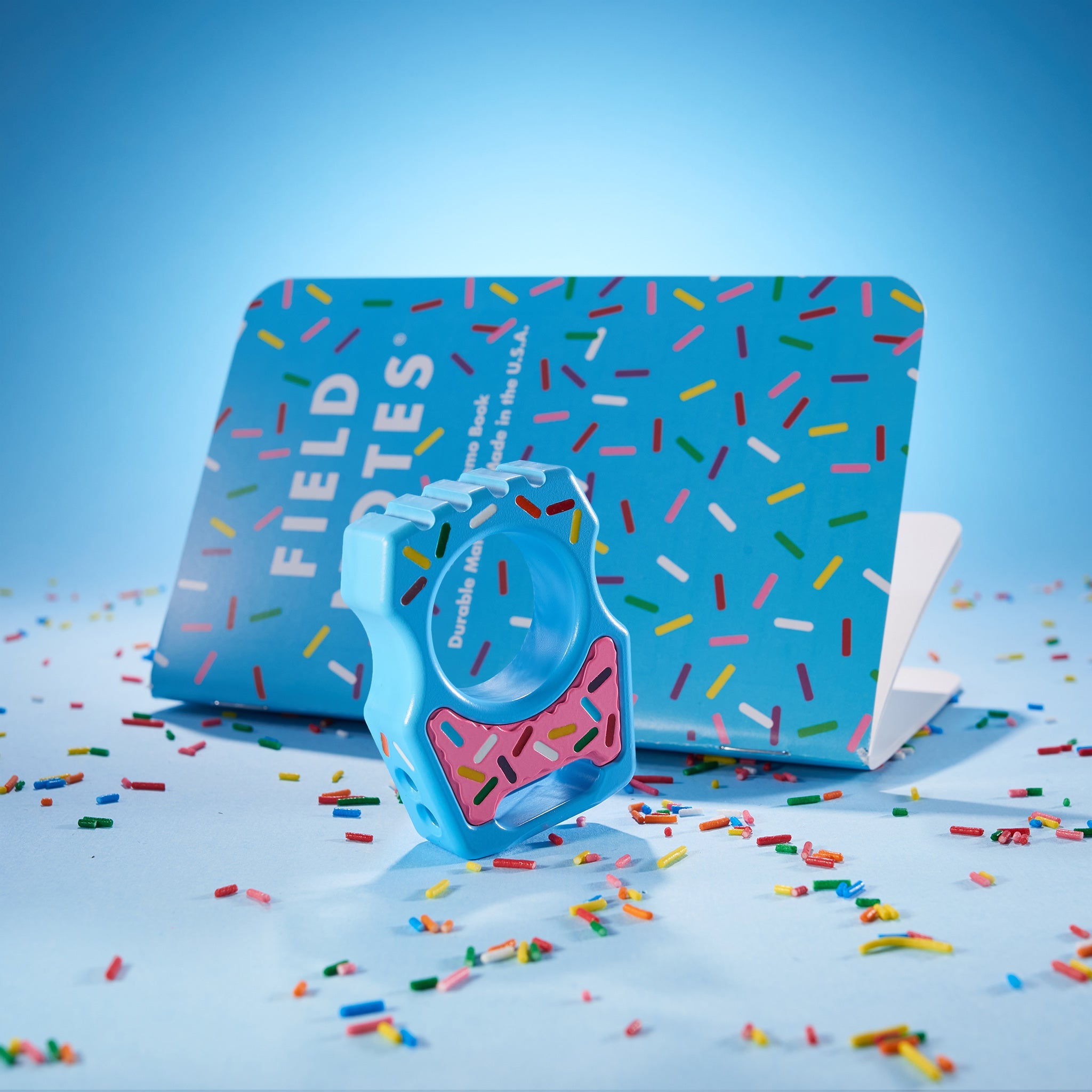 Swampy Whale Dessert Warrior Titanium Bottle Opener Keychain Cerakote Blue