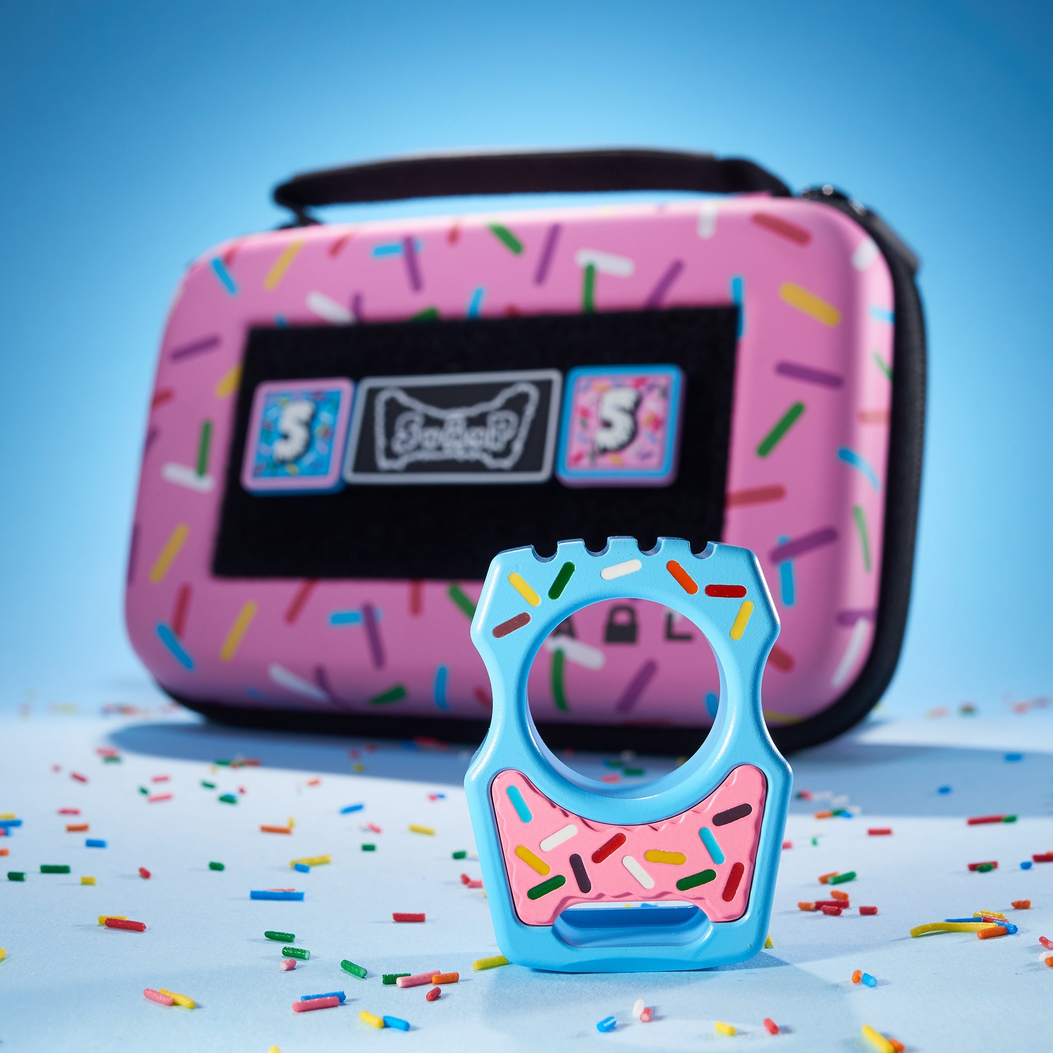 Swampy Whale Dessert Warrior Titanium Bottle Opener Keychain Cerakote Blue