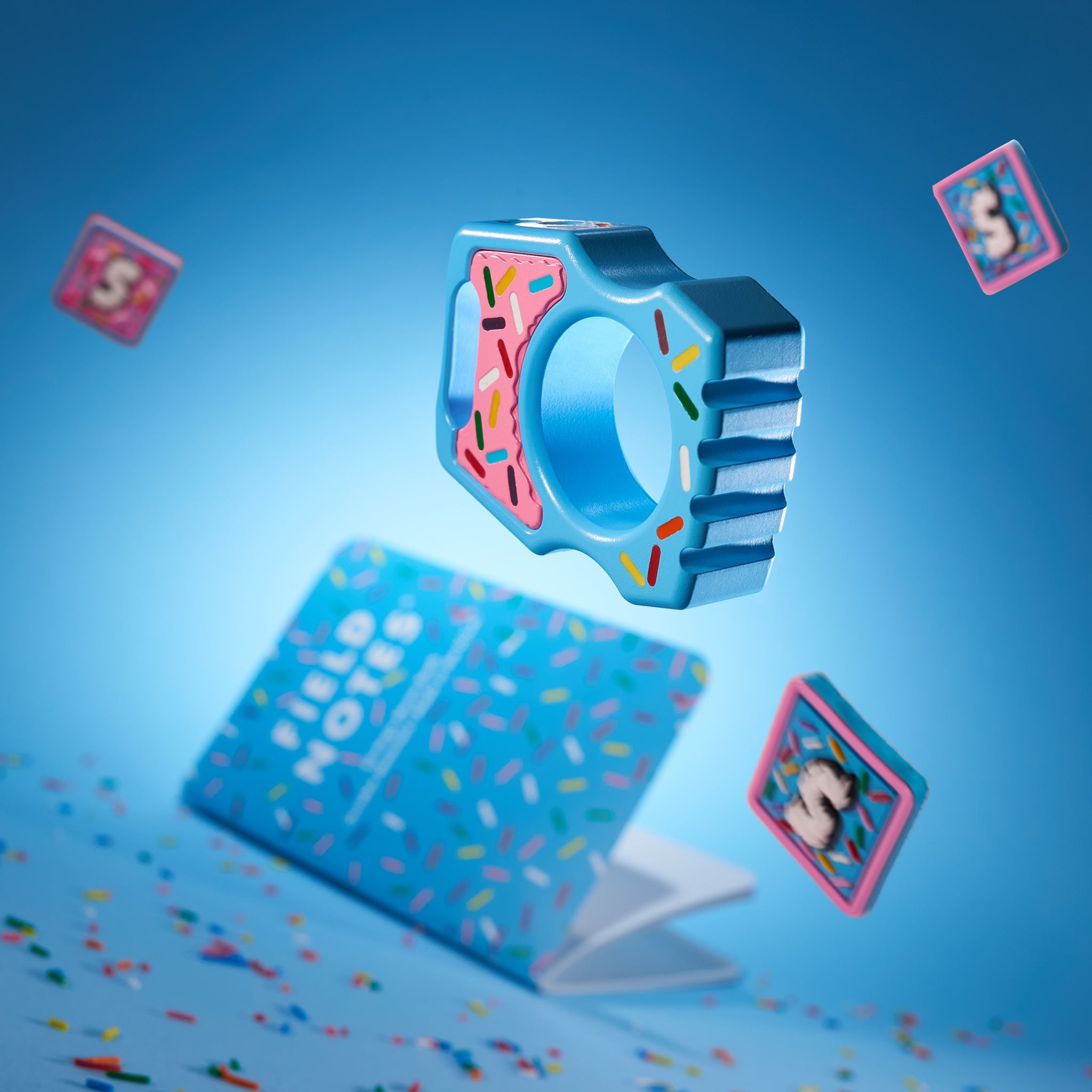 Swampy Whale Dessert Warrior Titanium Bottle Opener Keychain Cerakote Blue