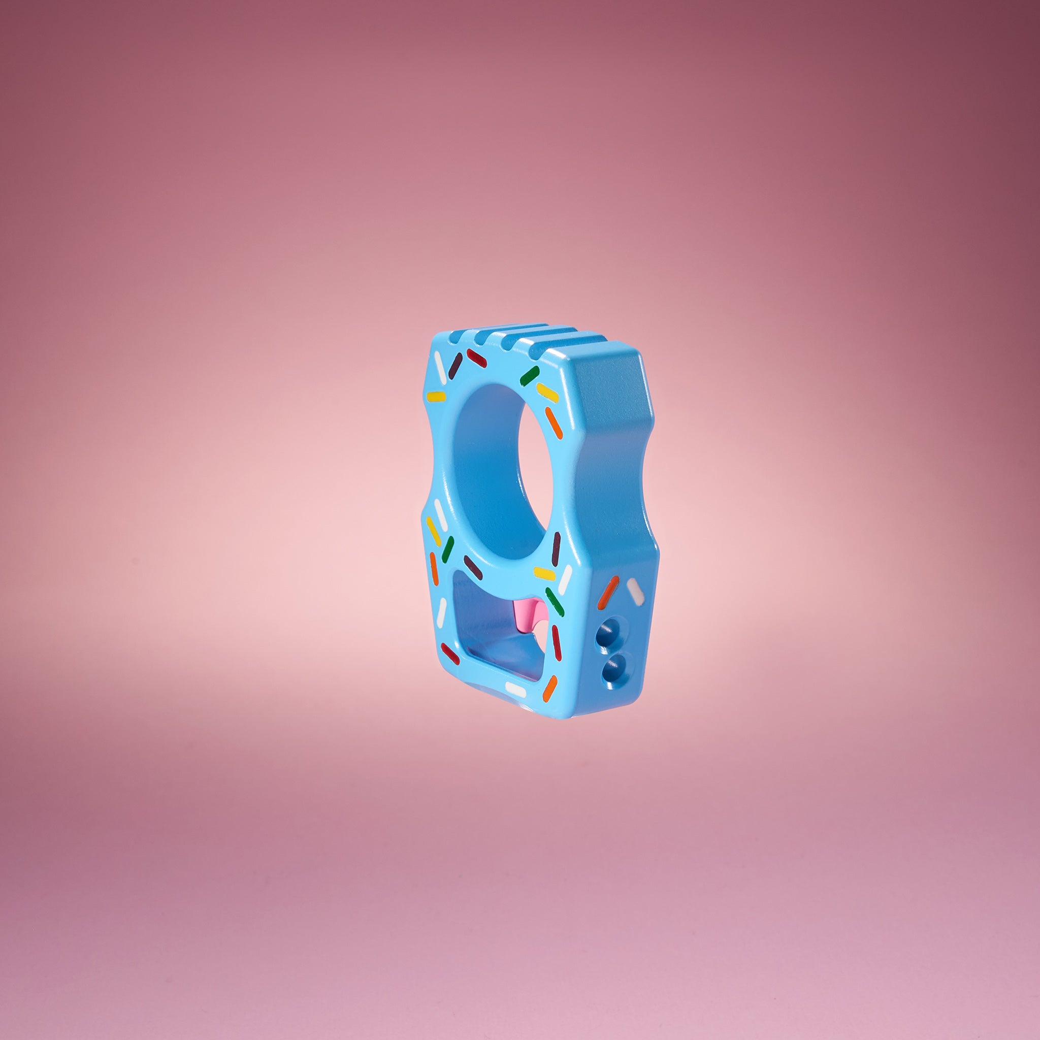 Swampy Whale Dessert Warrior Titanium Bottle Opener Keychain Cerakote Blue