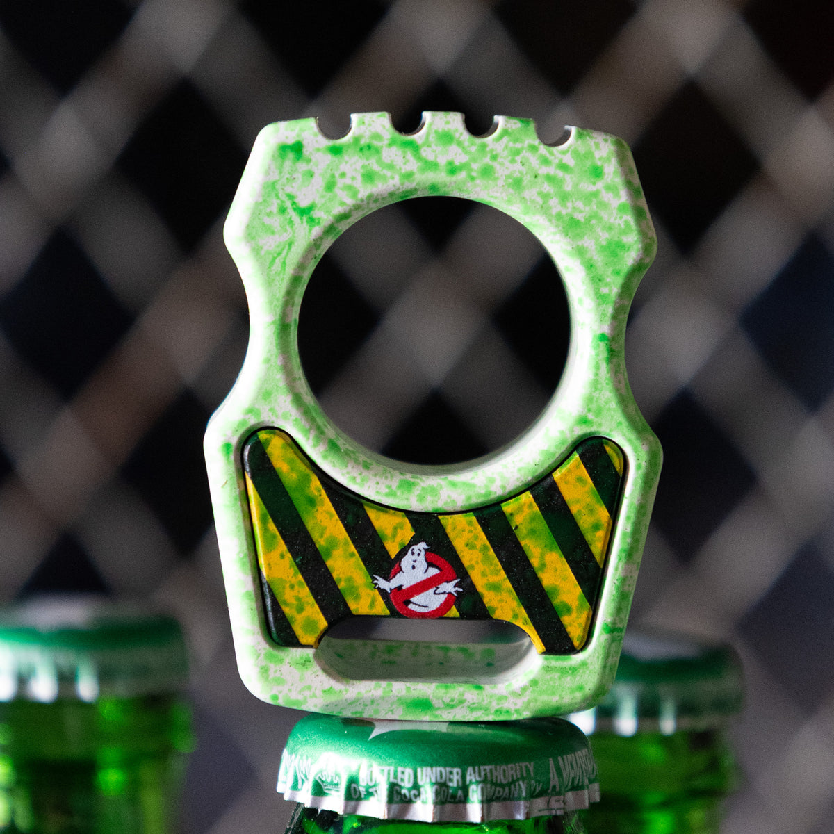Swampy Whale Ghostbusters Mark 1 Titanium Bottle Opener Keychain Cerakote