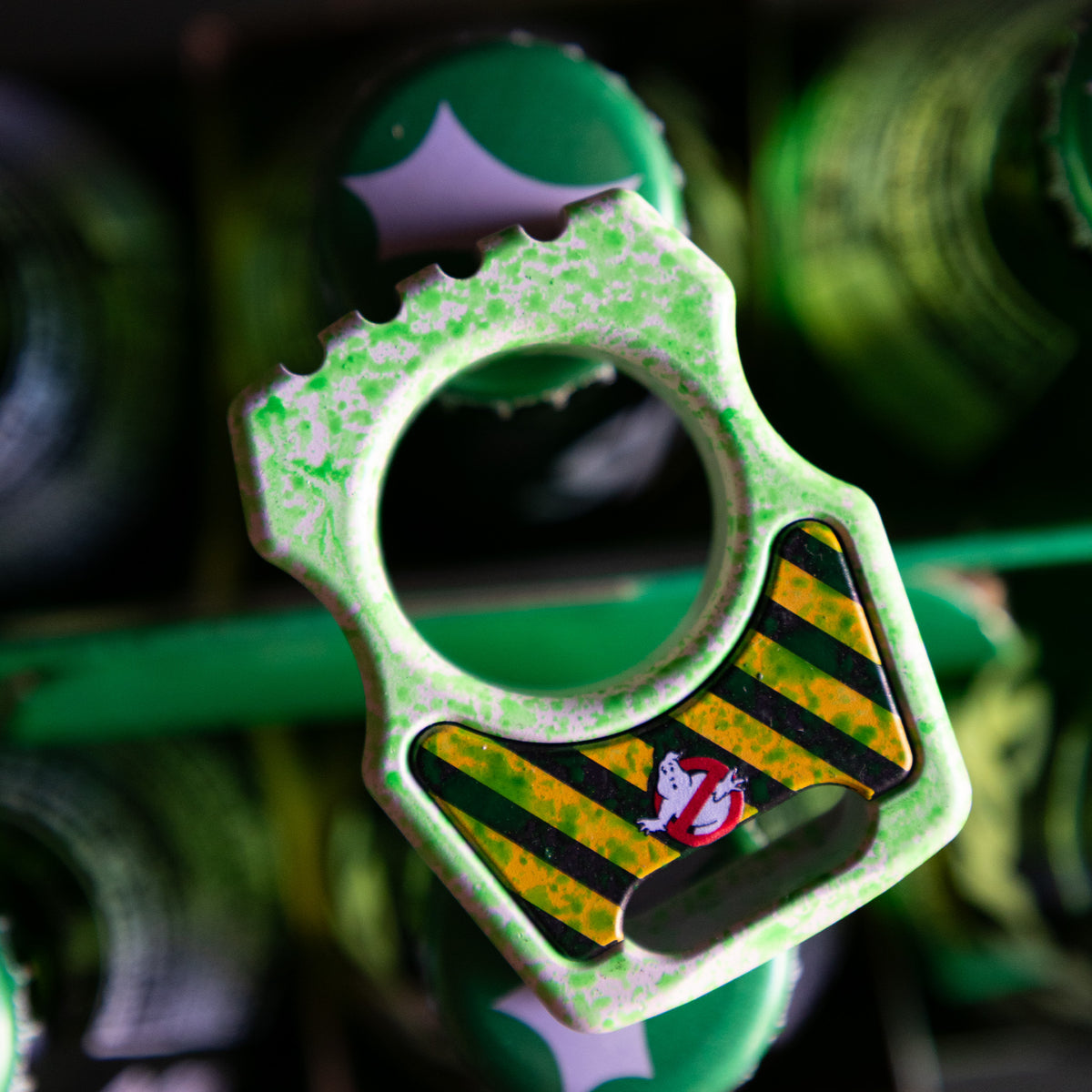 Swampy Whale Ghostbusters Mark 1 Titanium Bottle Opener Keychain Cerakote