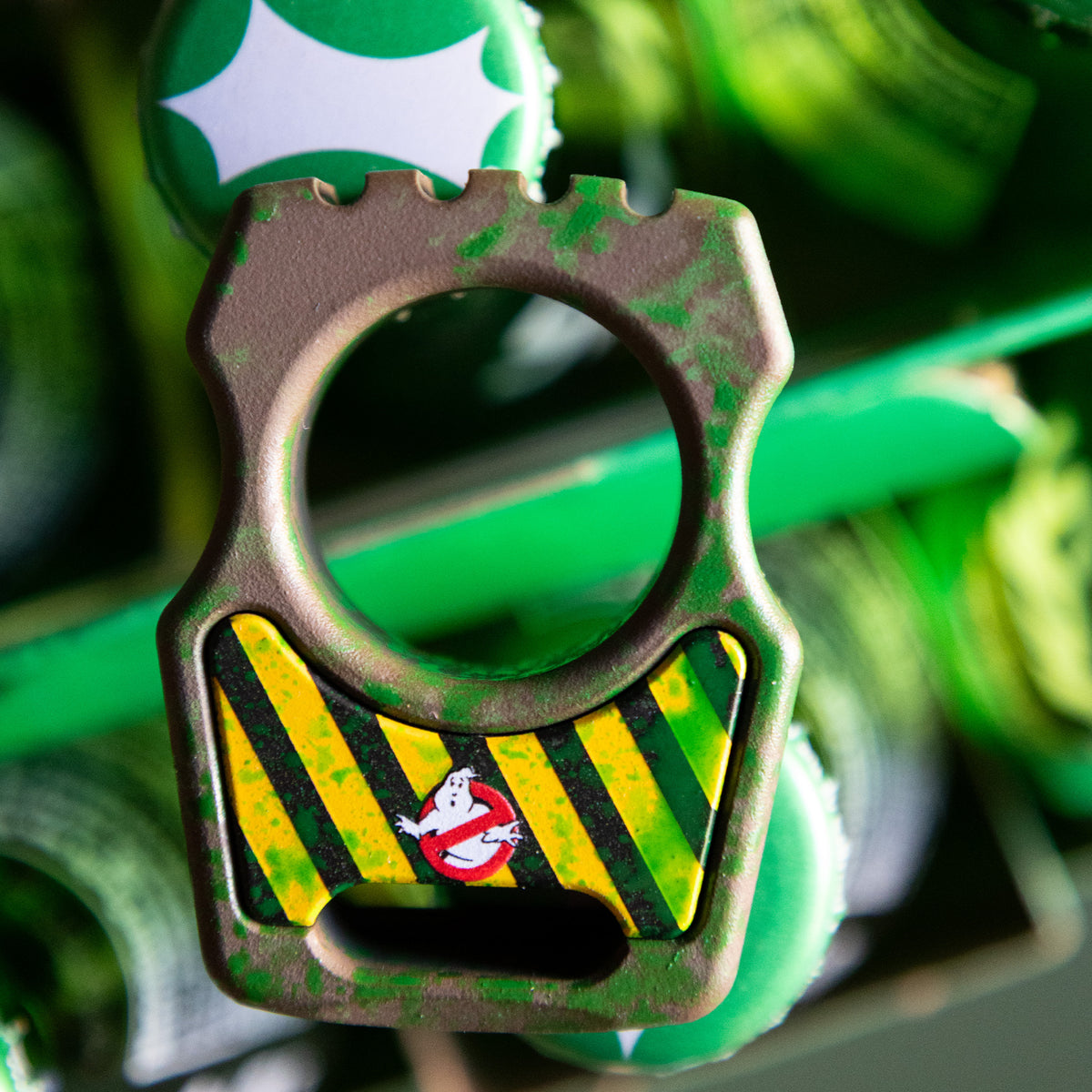 Swampy Whale Ghostbusters Mark 2 Titanium Bottle Opener Keychain Cerakote