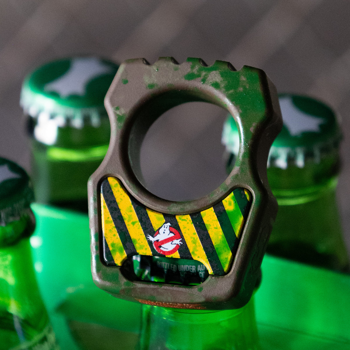 Swampy Whale Ghostbusters Mark 2 Titanium Bottle Opener Keychain Cerakote