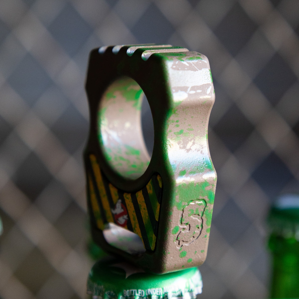 Swampy Whale Ghostbusters Mark 2 Titanium Bottle Opener Keychain Cerakote