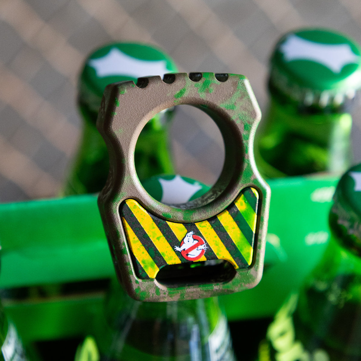 Swampy Whale Ghostbusters Mark 2 Titanium Bottle Opener Keychain Cerakote