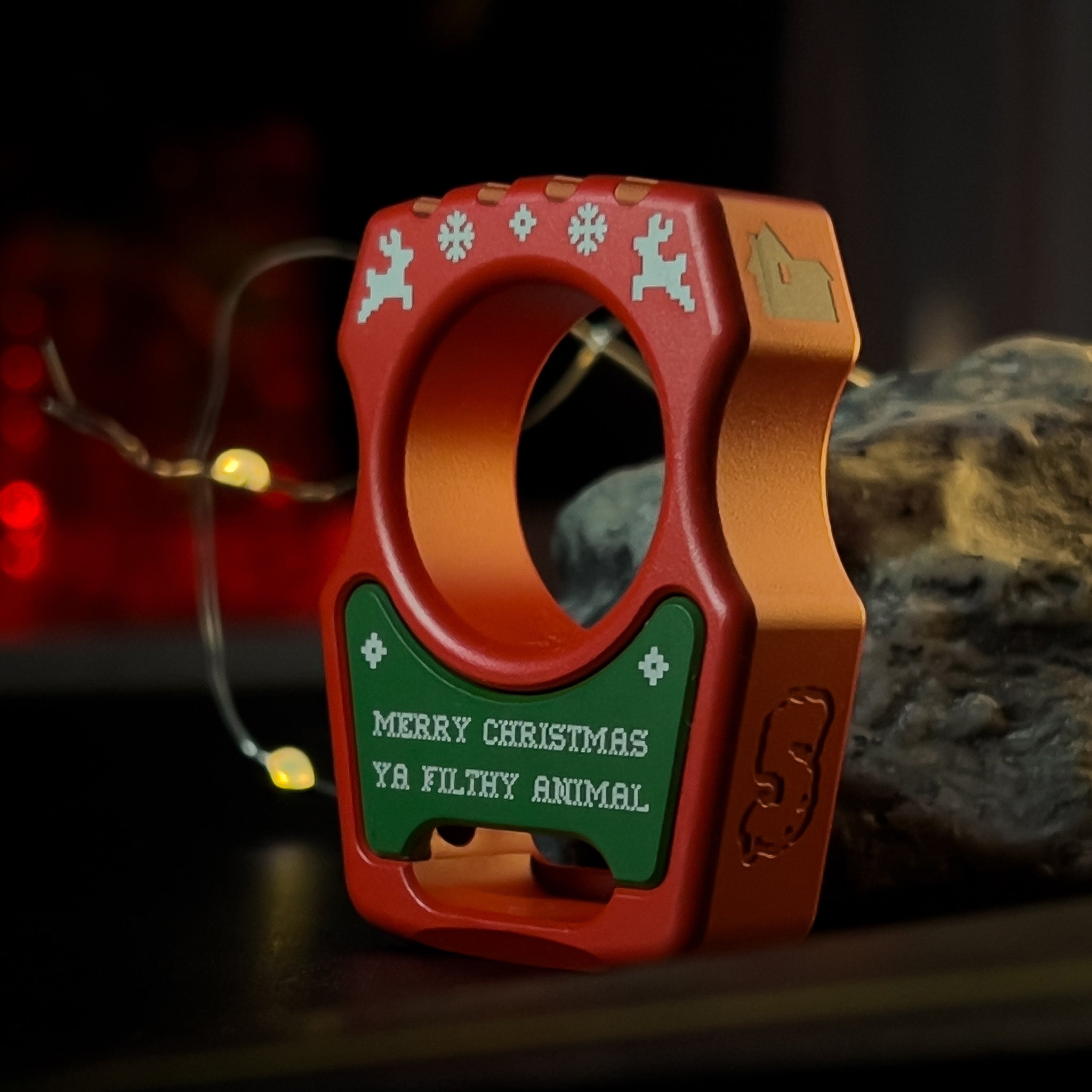 Swampy Whale Home Alone Christmas Bottle Opener Keychain Cerakote